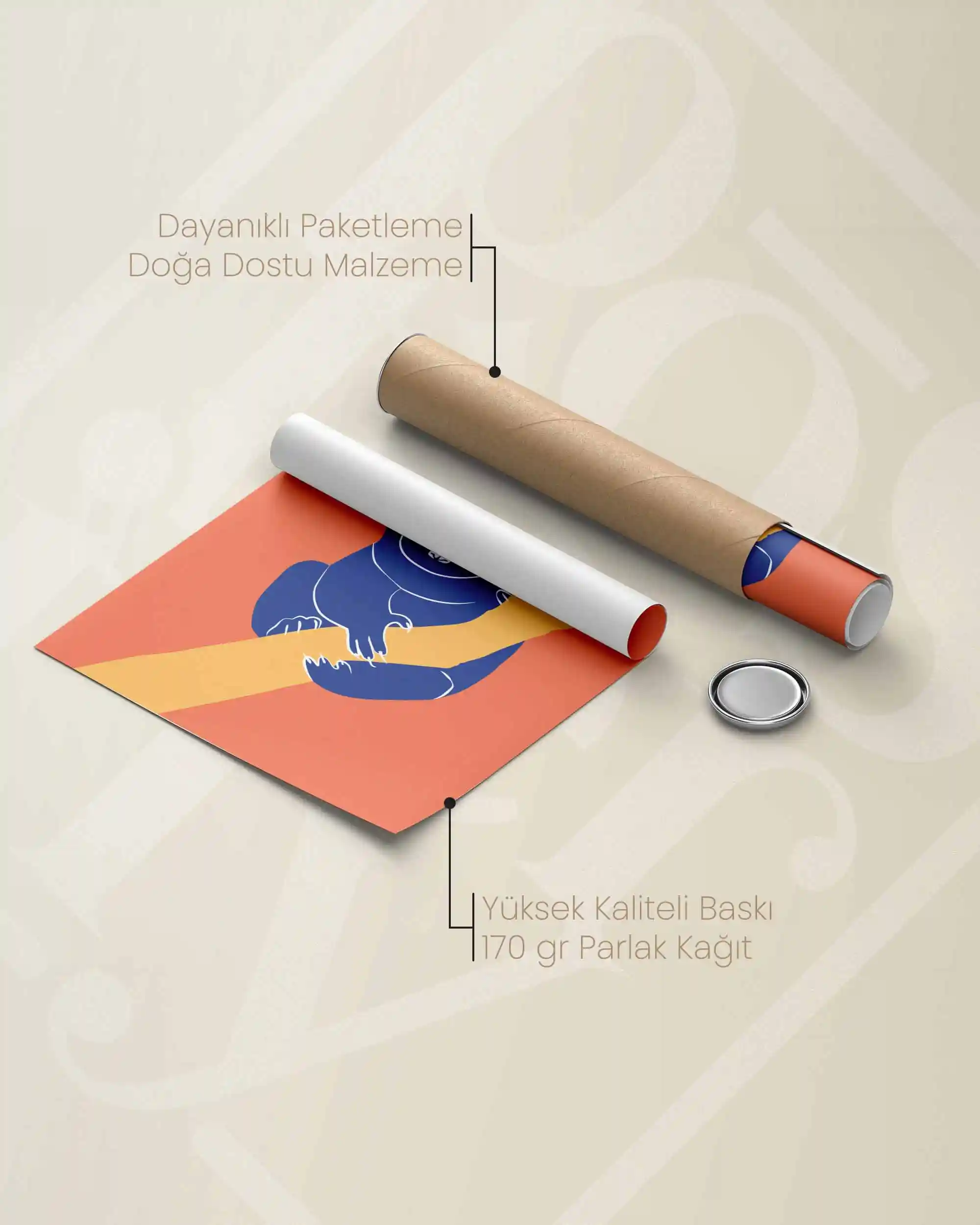 Koala - Minimal ve Renkli Çocuk Odası Poster