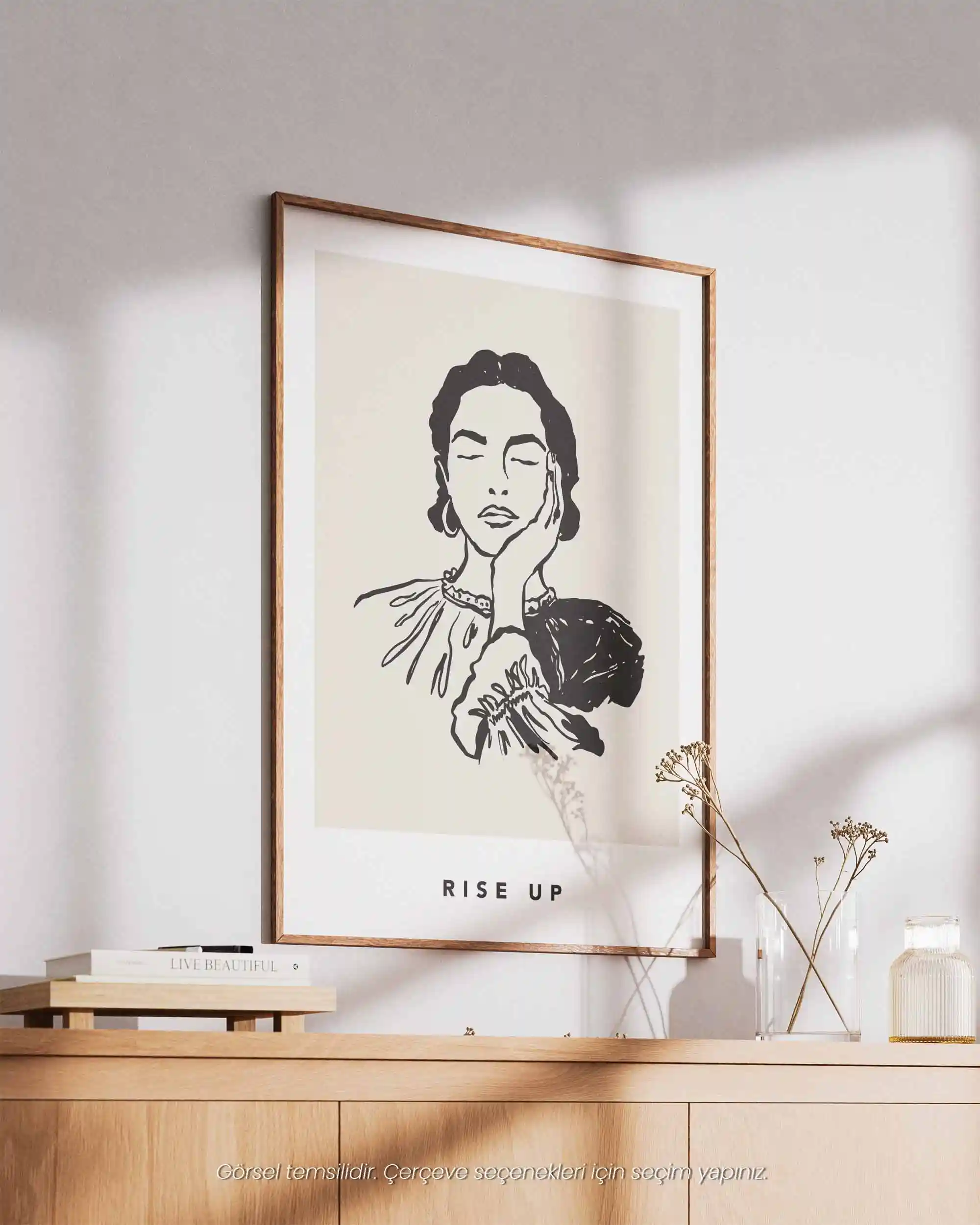 Rise Up – Minimal Çizim & Modern Sanat Poster