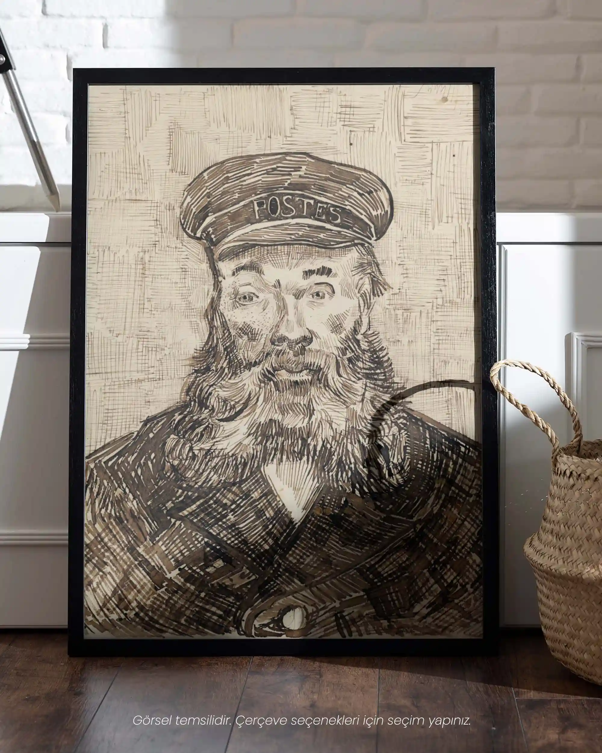 Van Gogh - Joseph Roulin Portresi (1888) Eskiz Sanat Tarihi Poster