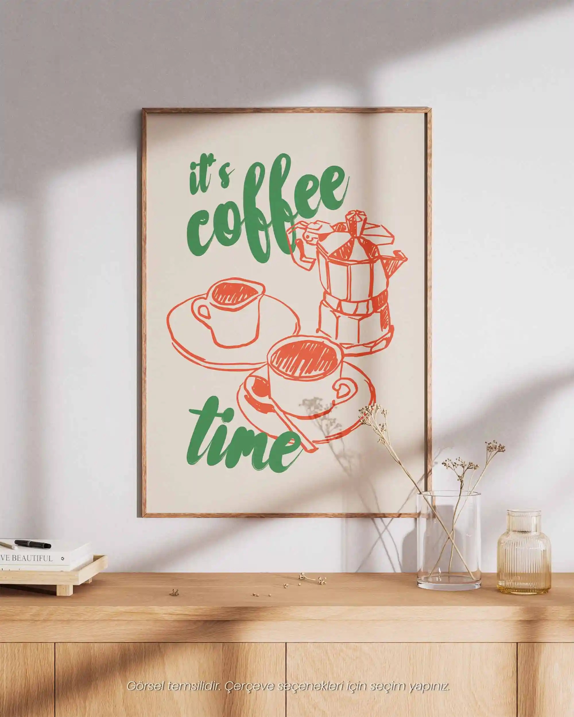 It’s Coffee Time – Moka Pot & Espresso Fincanı Poster