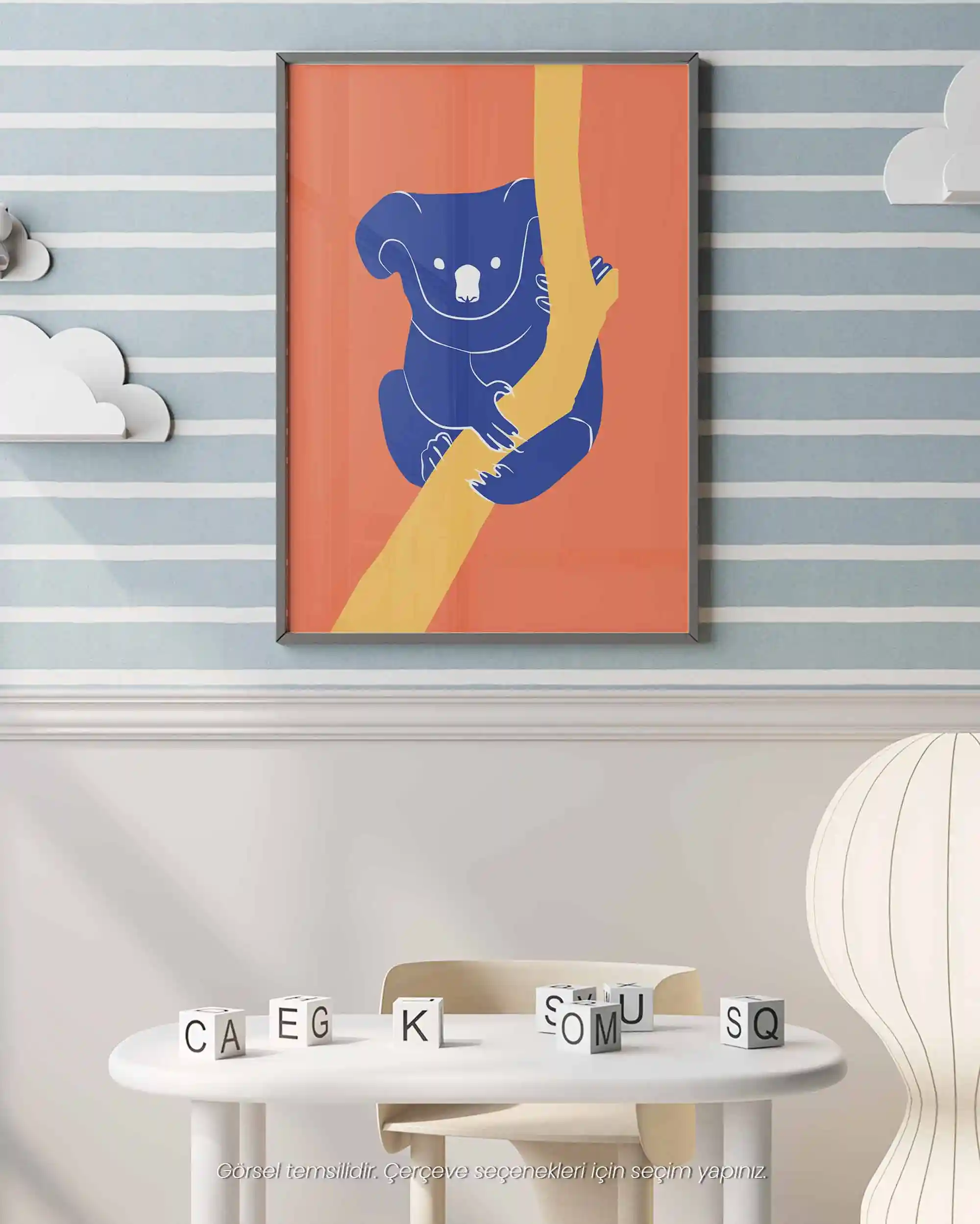 Koala - Minimal ve Renkli Çocuk Odası Poster