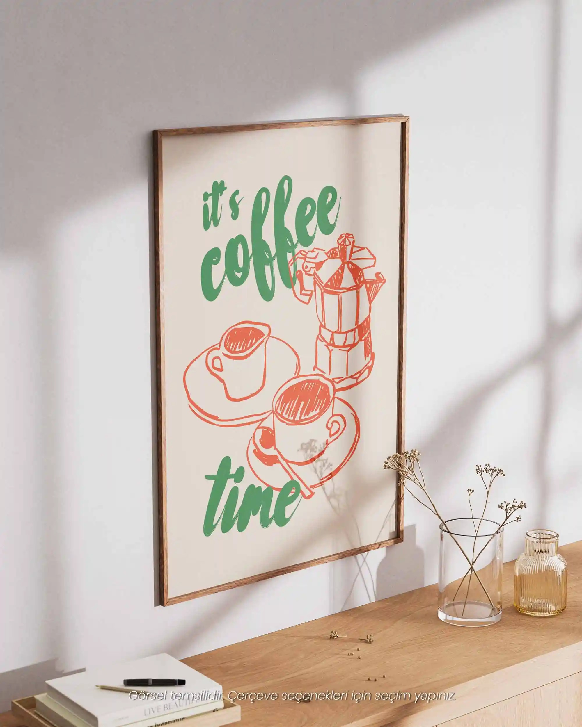 It’s Coffee Time – Moka Pot & Espresso Fincanı Poster