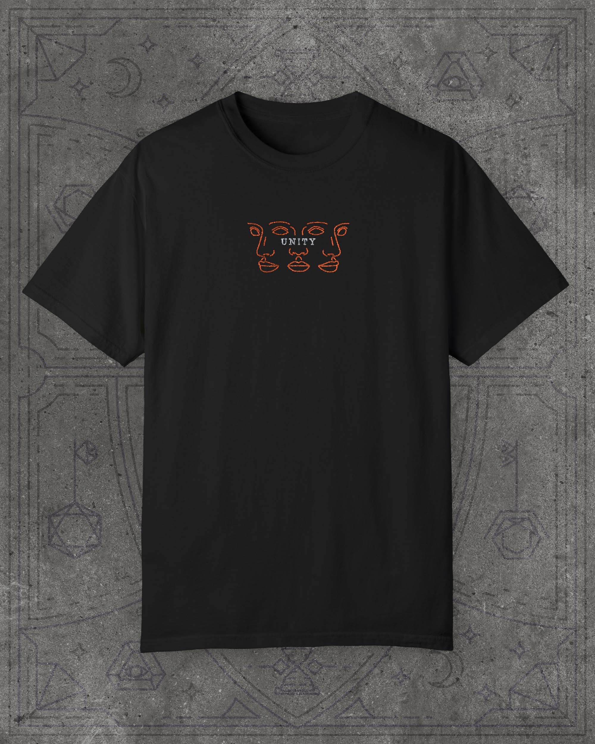 UNITY – Abstract Emotions Koleksiyonu Unisex Siyah Tişört – %100 Pamuk Regular Fit