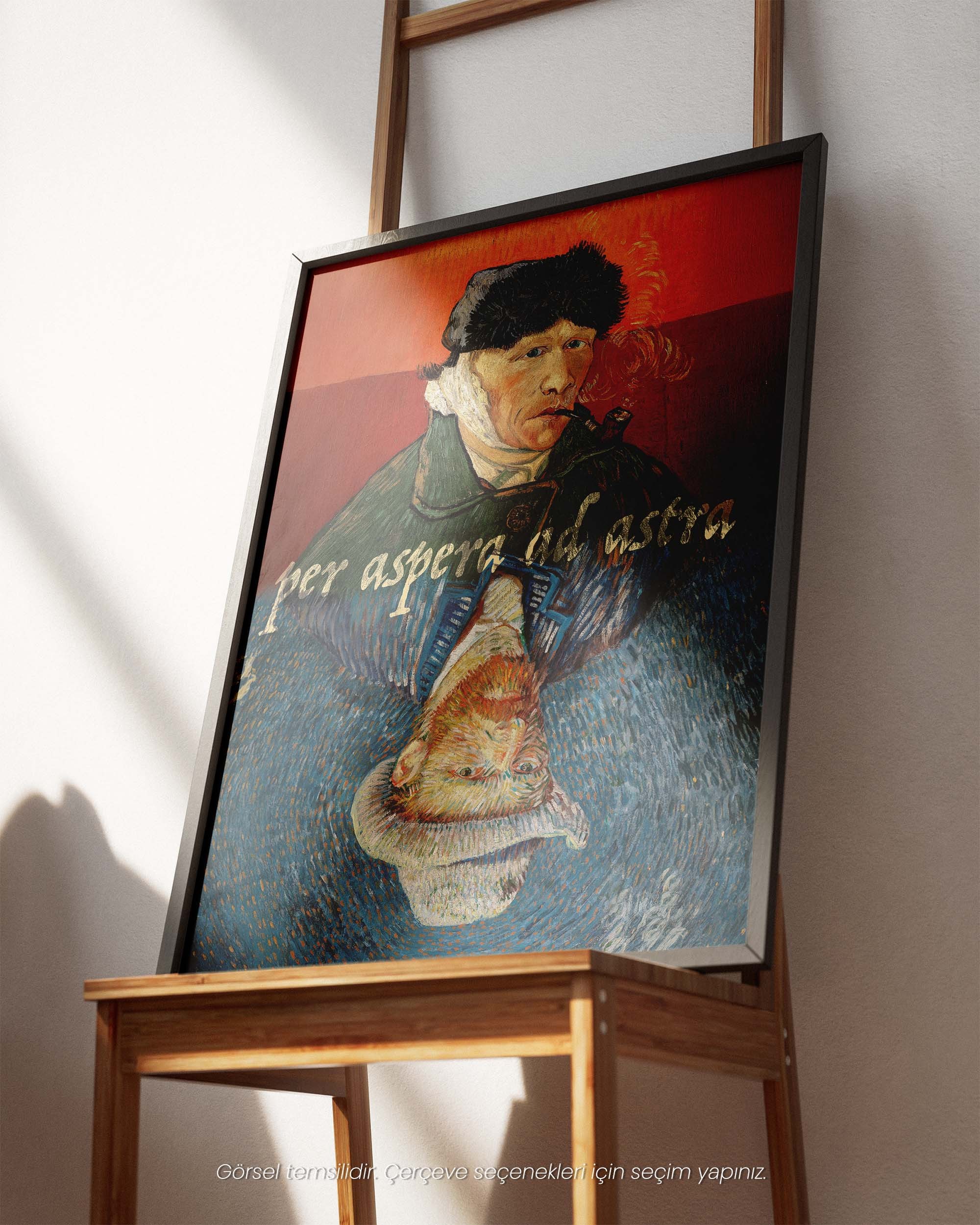 Per Aspera Ad Astra - Vincent Van Gogh Otoportre Çerçeveli-Çerçevesiz Poster