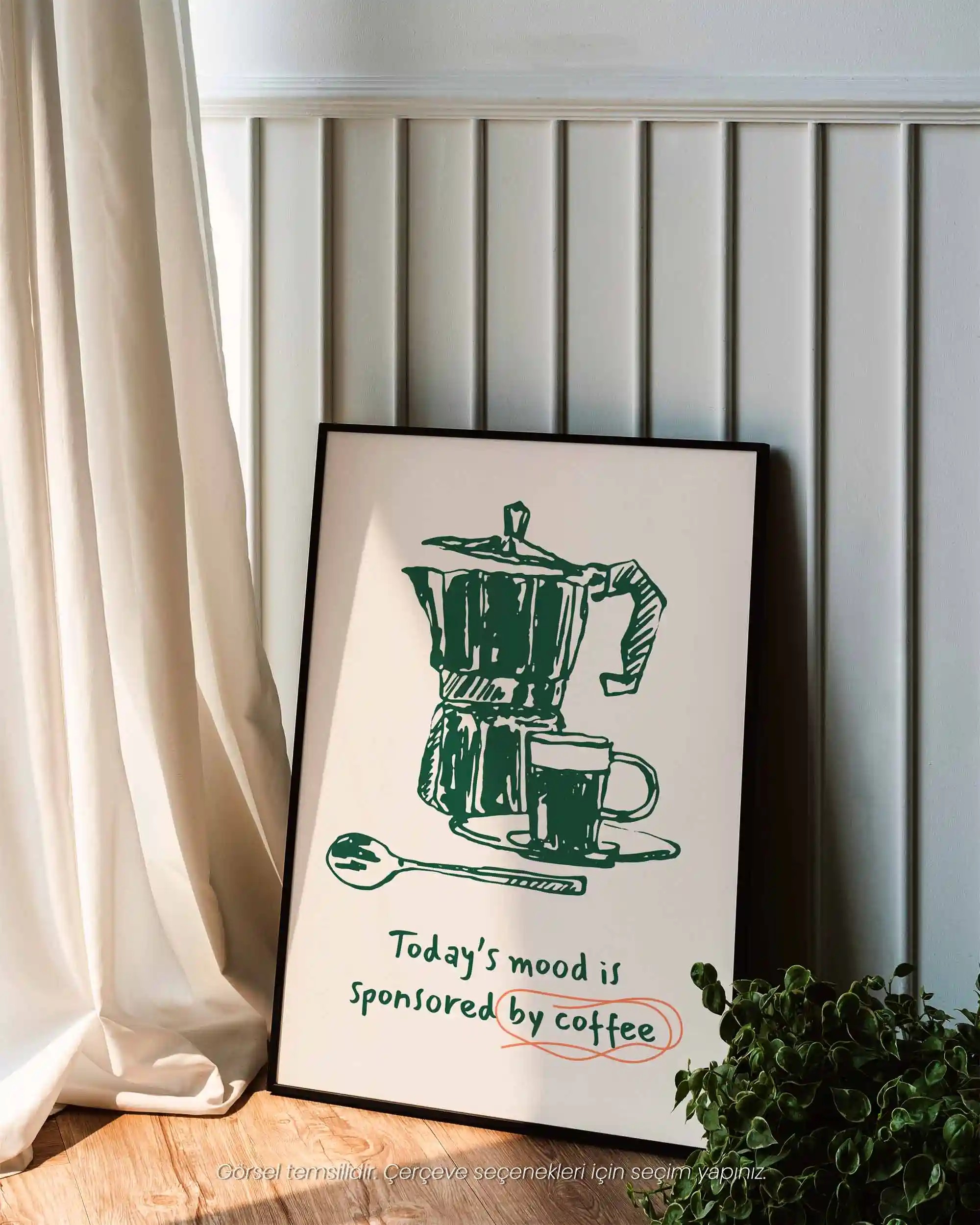 Today’s Mood Coffee - Mutfak İçin Minimal Moka Pot Poster