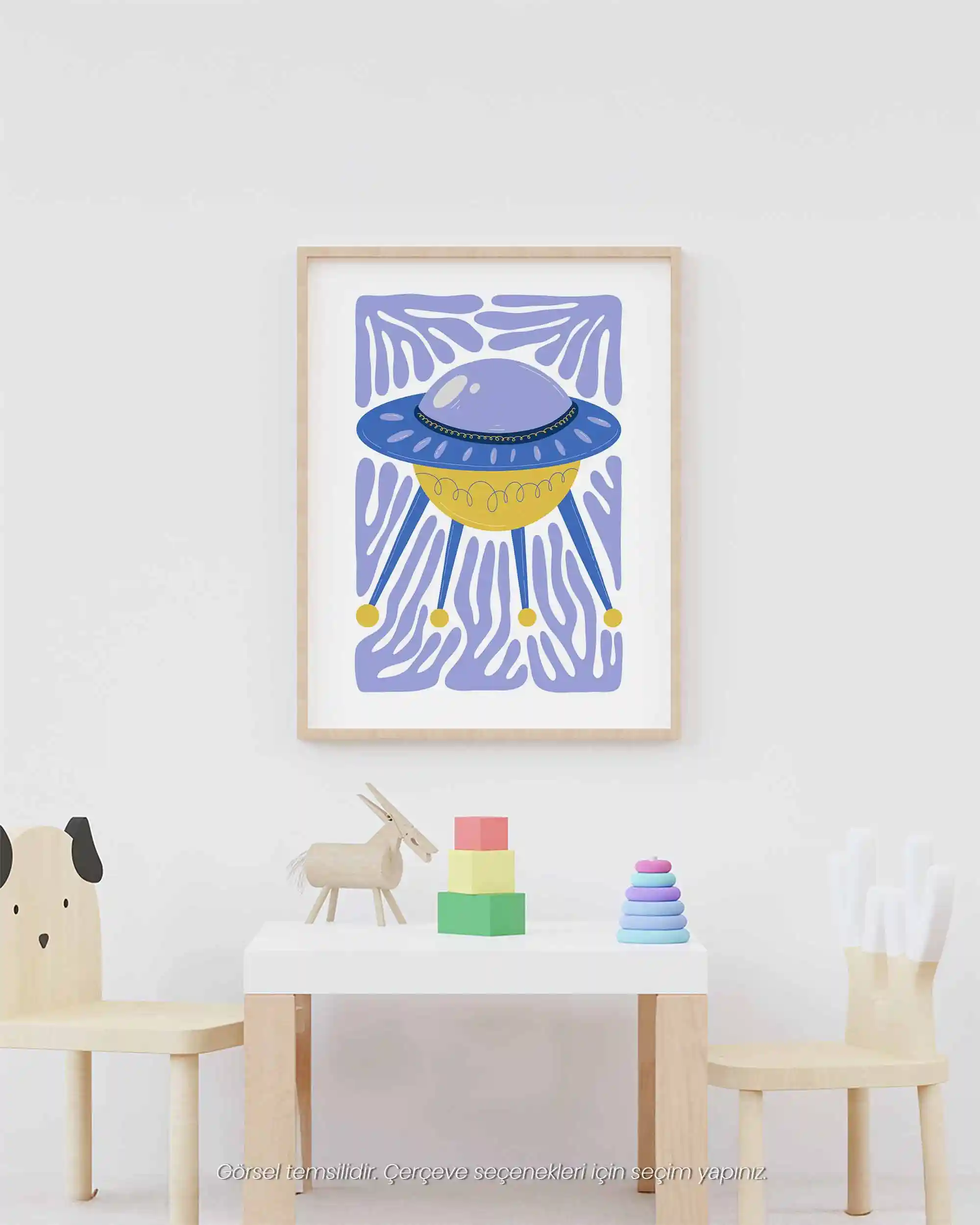 UFO - Modern Uzay Temalı Çocuk Odası Poster