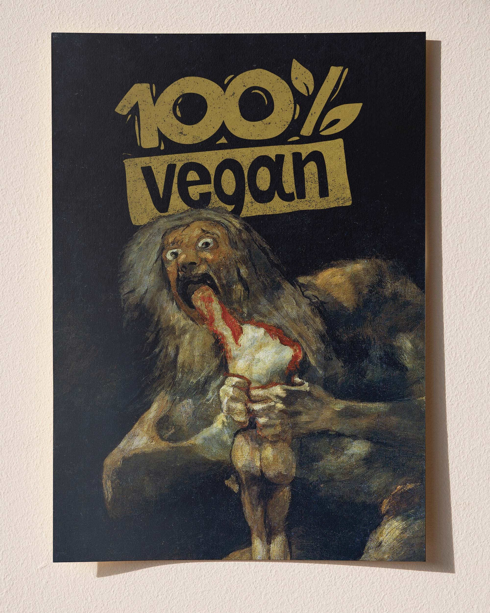 Vegan x Oğullarını Yiyen Saturn - Francisco Goya Çerçeveli-Çerçevesiz Poster