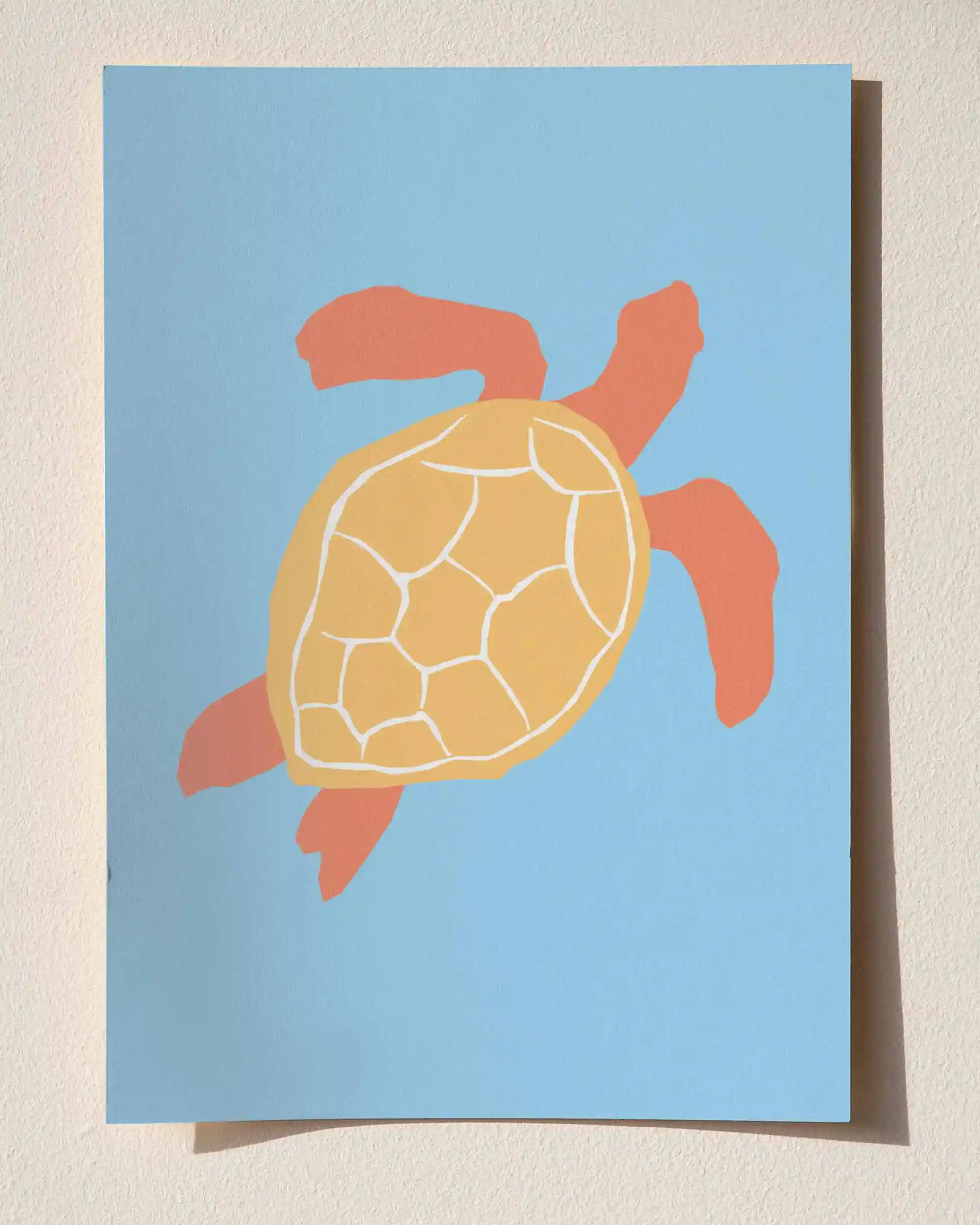 Kaplumbağa - Minimal ve Sevimli Çocuk Odası Poster