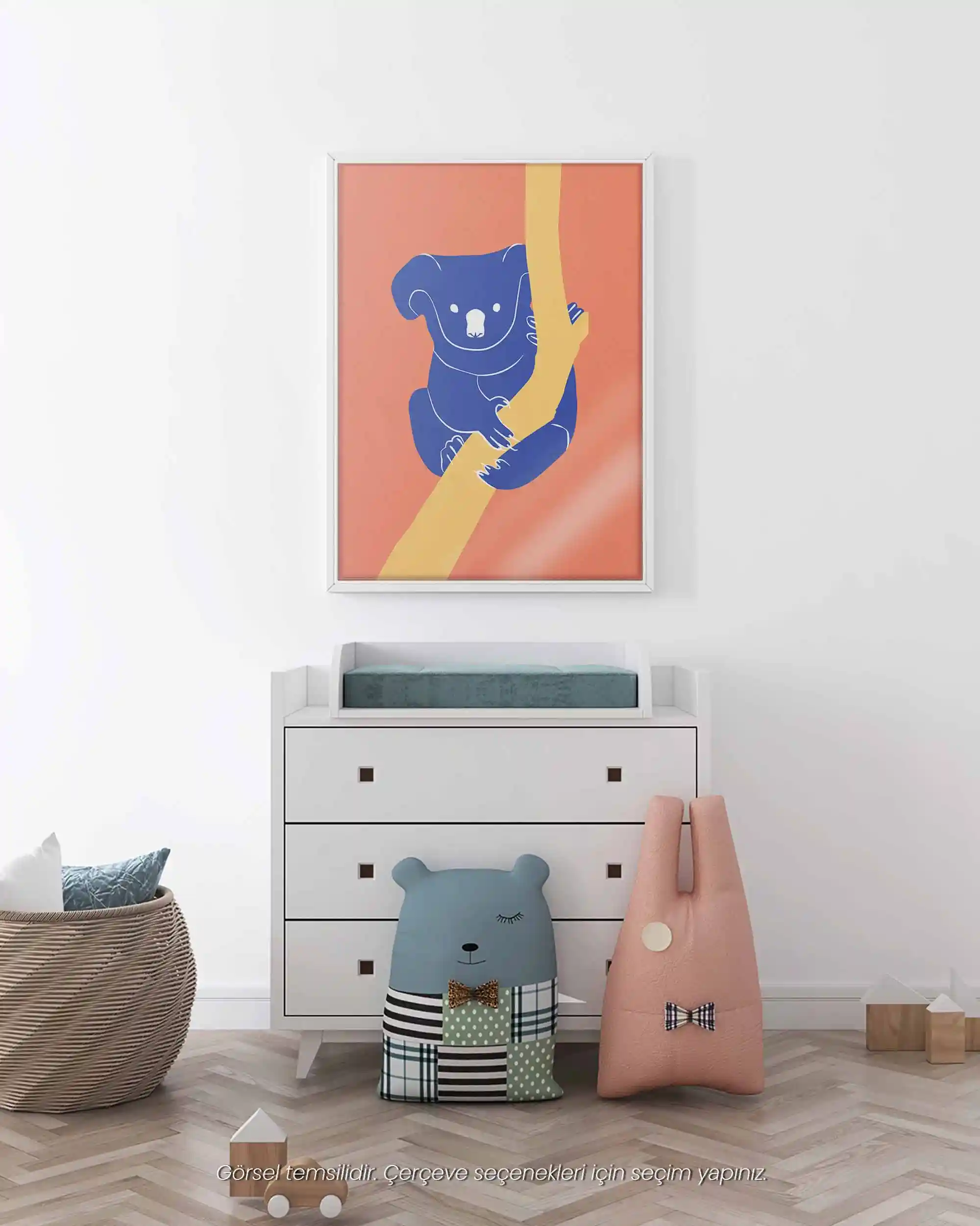 Koala - Minimal ve Renkli Çocuk Odası Poster