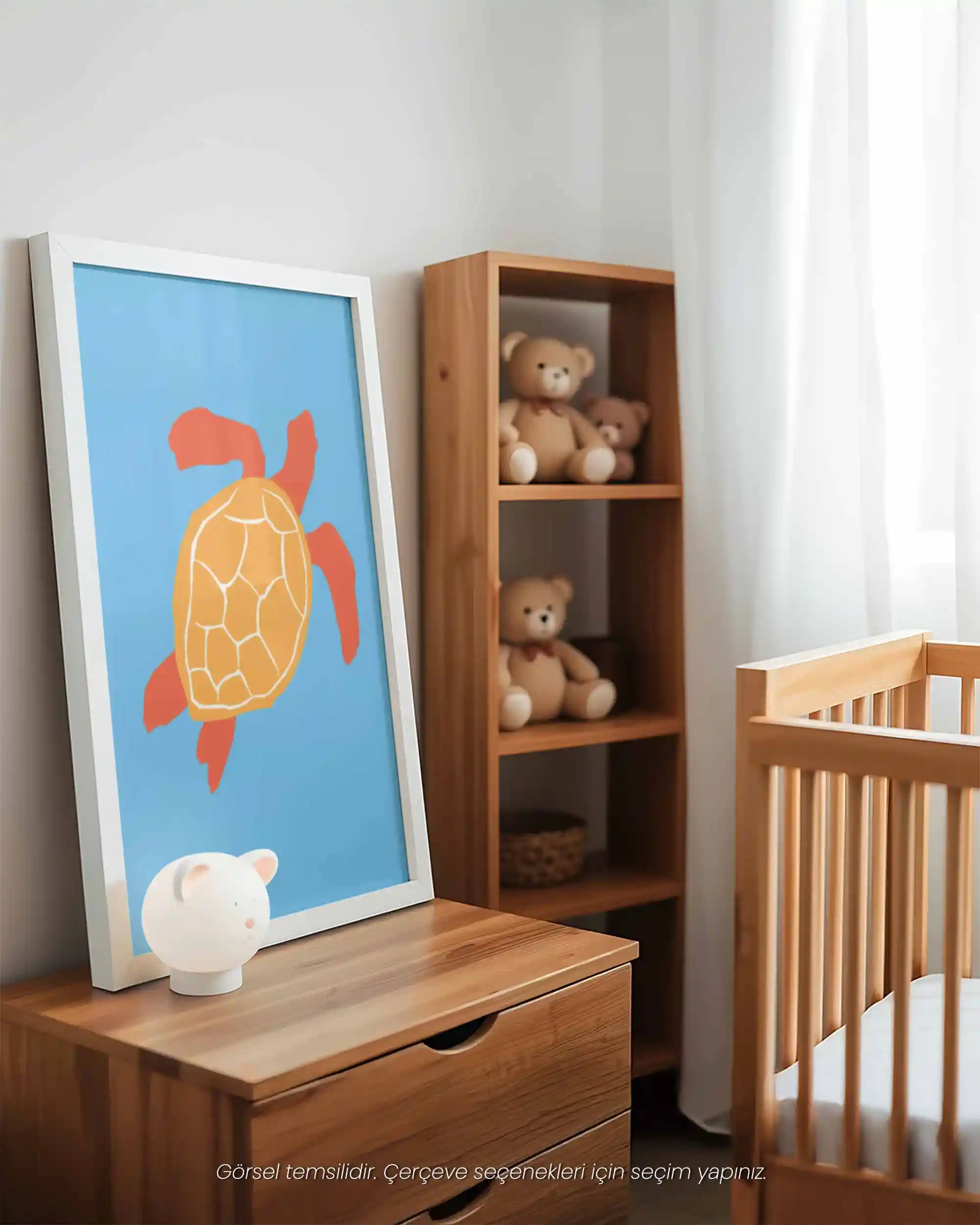 Kaplumbağa - Minimal ve Sevimli Çocuk Odası Poster