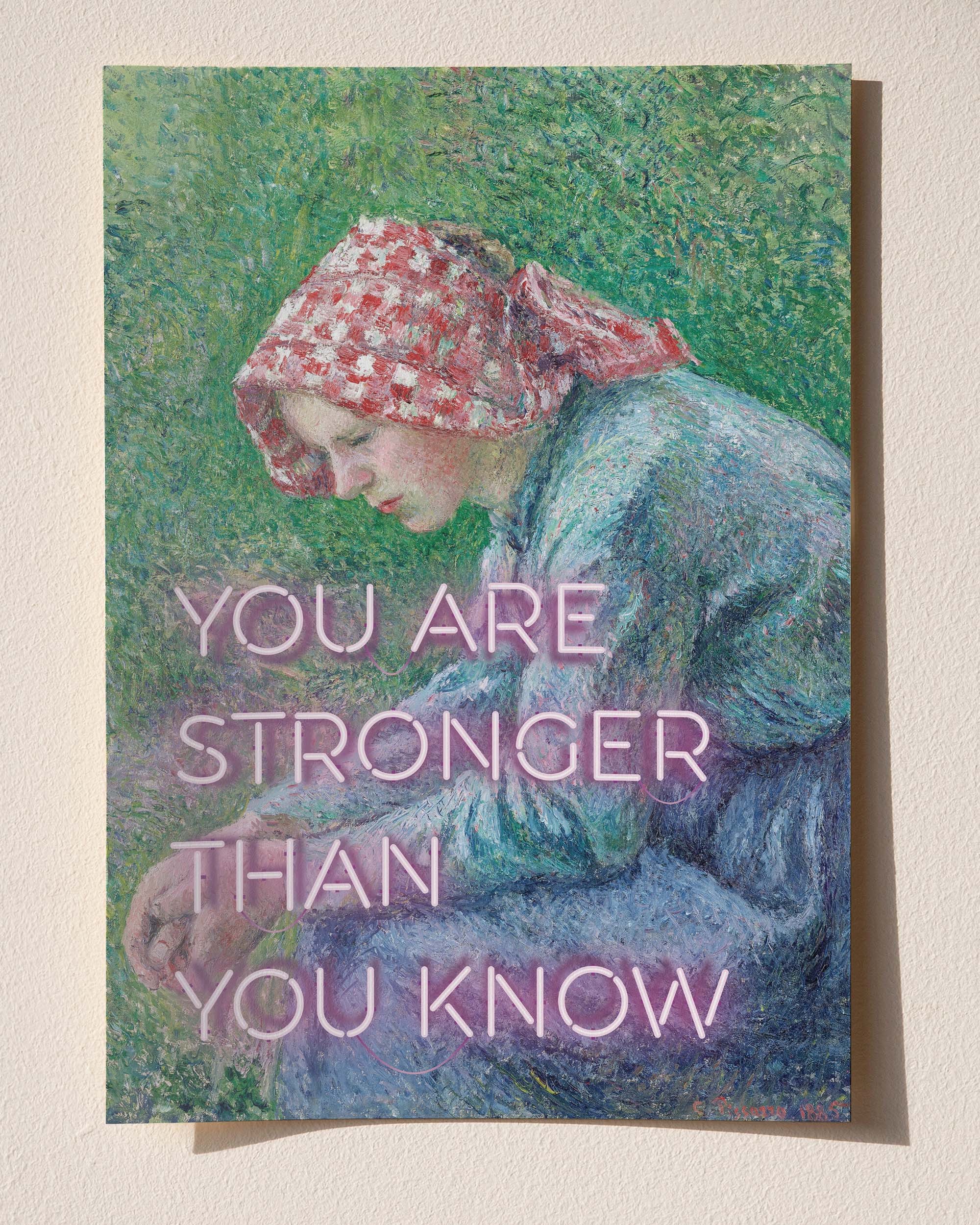 You Are Stronger Than You Know - Seated Peasant Woman Poster by Camille Pissarro Çerçeveli-Çerçevesiz Poster