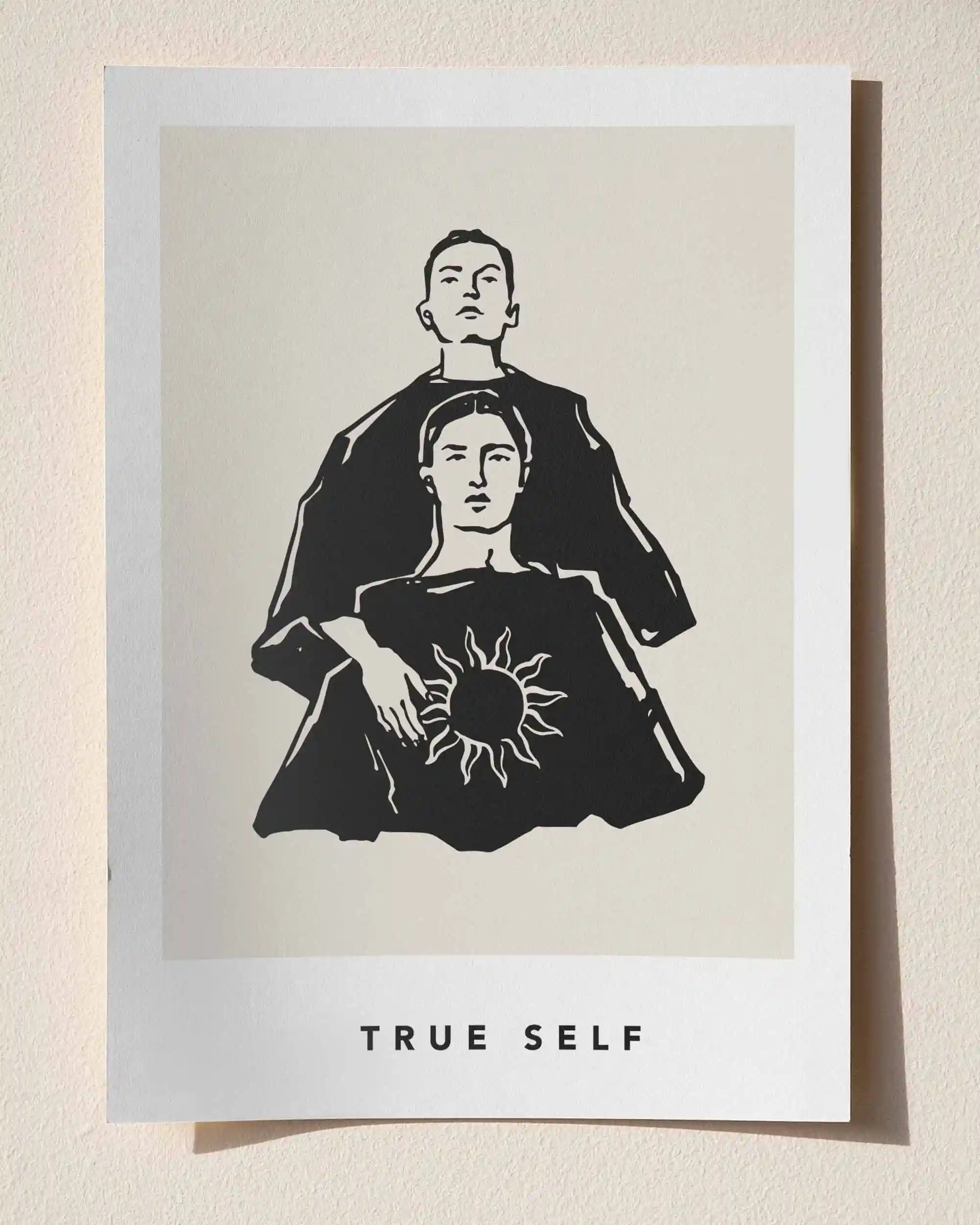 True Self - Minimal Çizim & Modern Sanat Poster