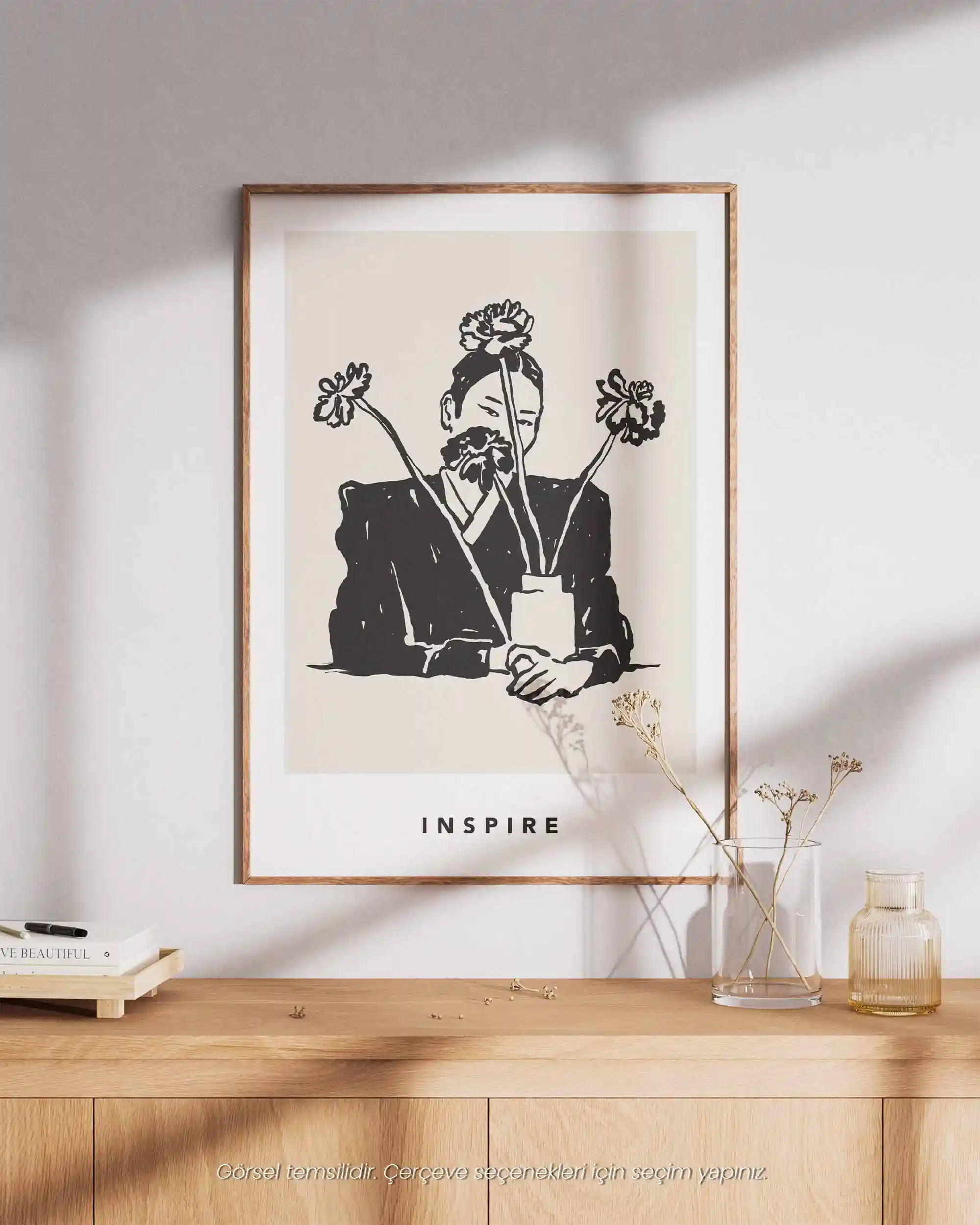 Inspire – Minimal Çizim & Modern Sanat Poster