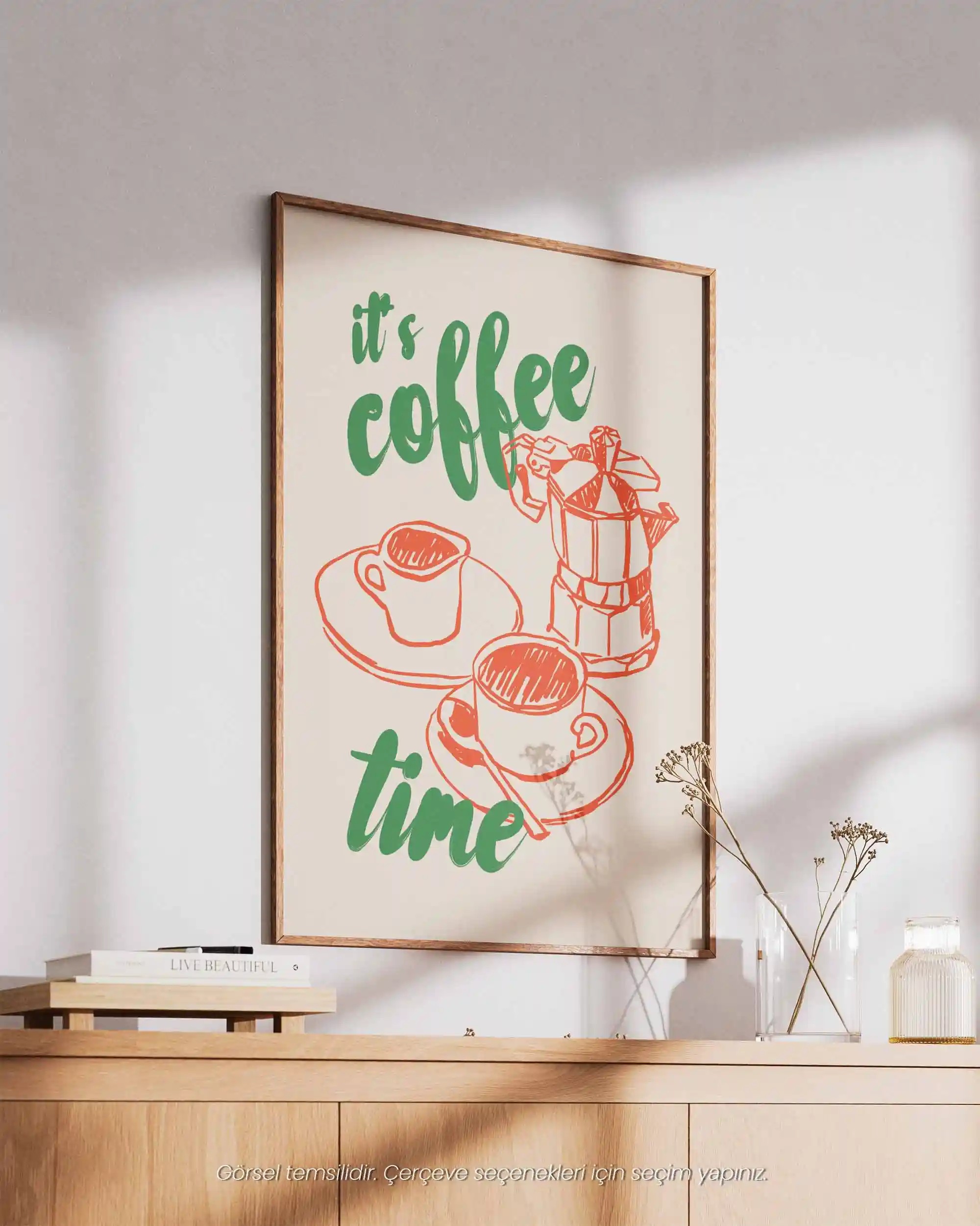 It’s Coffee Time – Moka Pot & Espresso Fincanı Poster