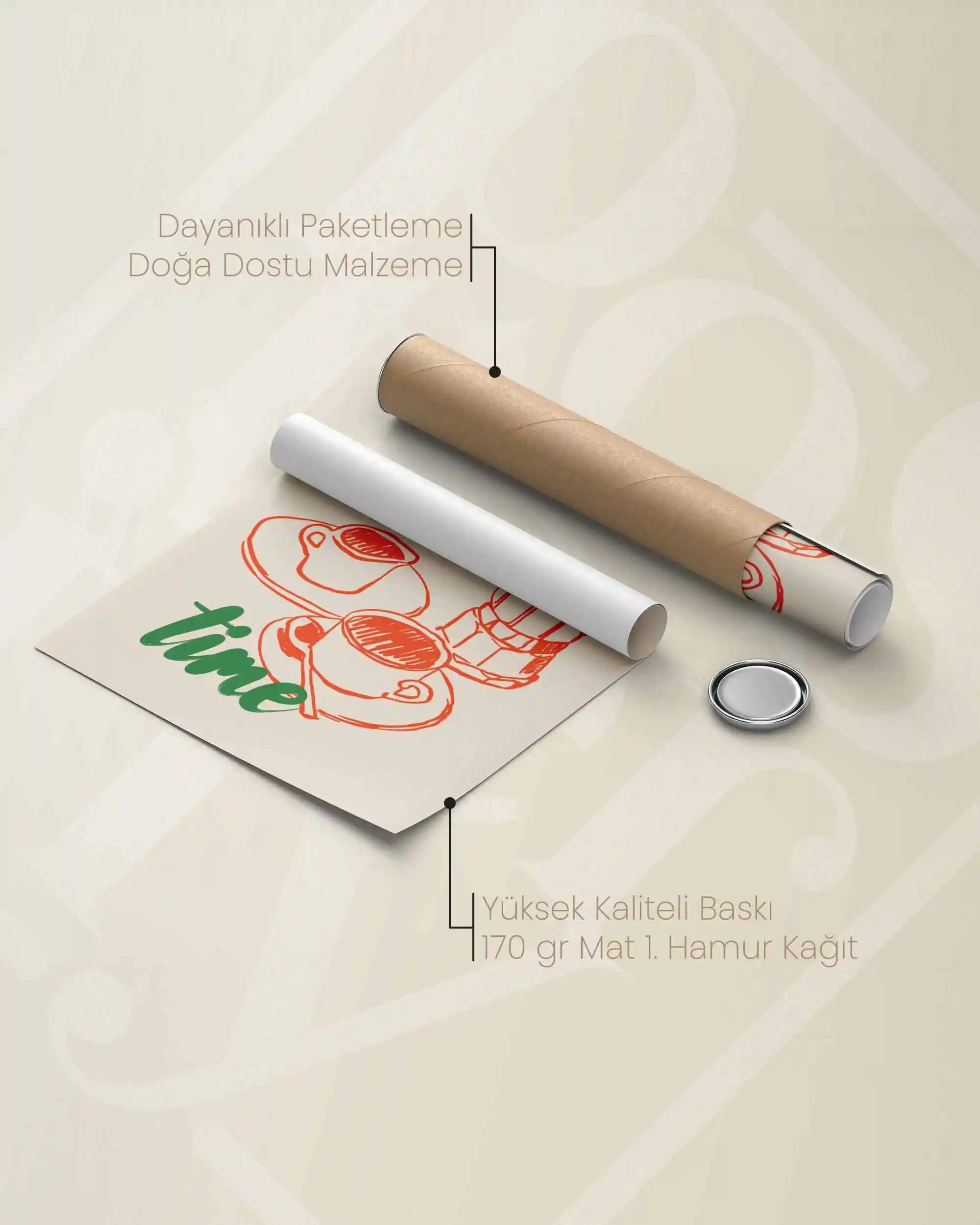 It’s Coffee Time – Moka Pot & Espresso Fincanı Poster