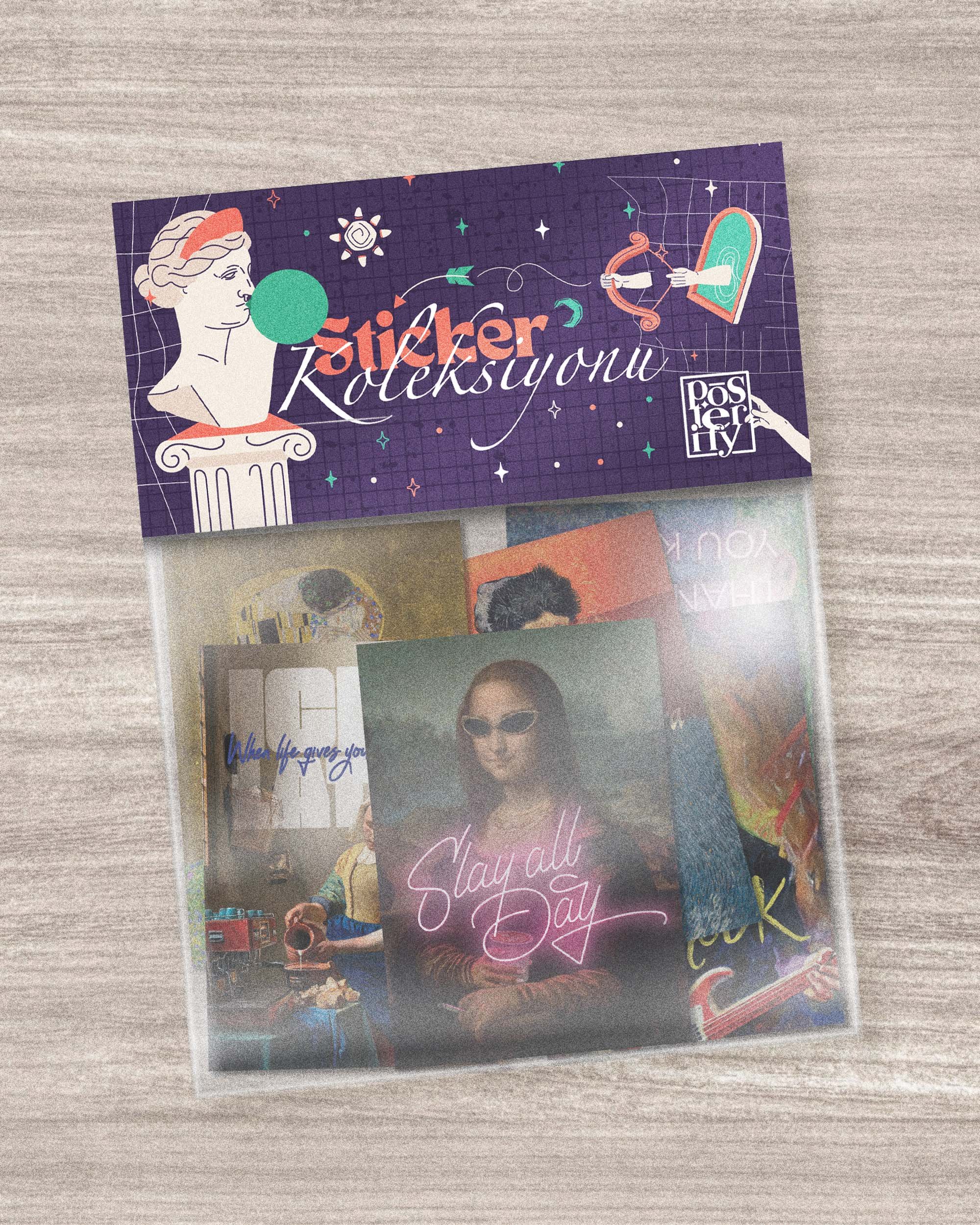 Klasik Sanat Sticker Seti 11'li - İkonik ve Modern Tasarımlar - Laptop, Defter, Telefon İçin Çıkartmalar