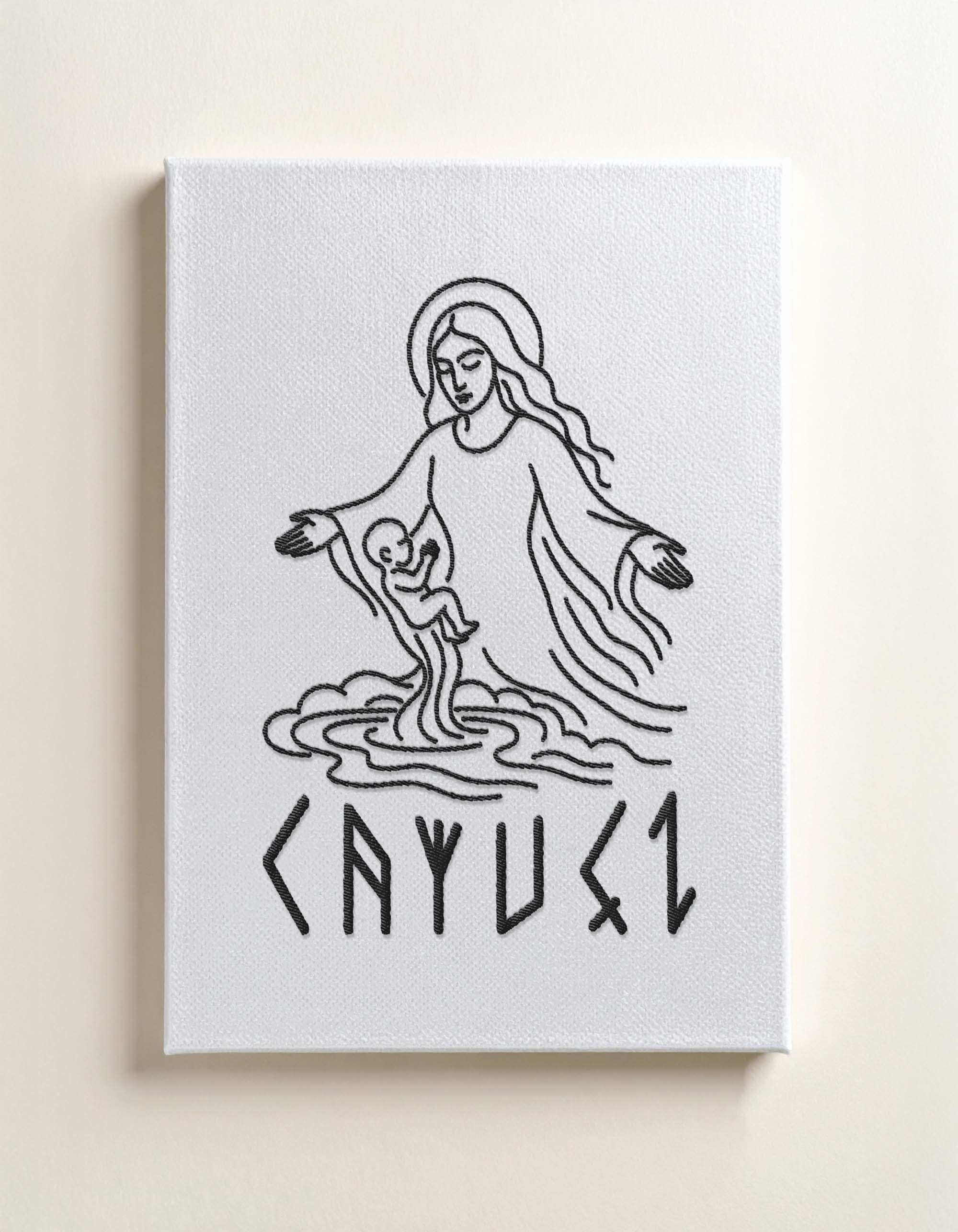 CAYUÇI - Türk Mitolojisi Serisi Nakışlı Kanvas Tablo 21x30 cm
