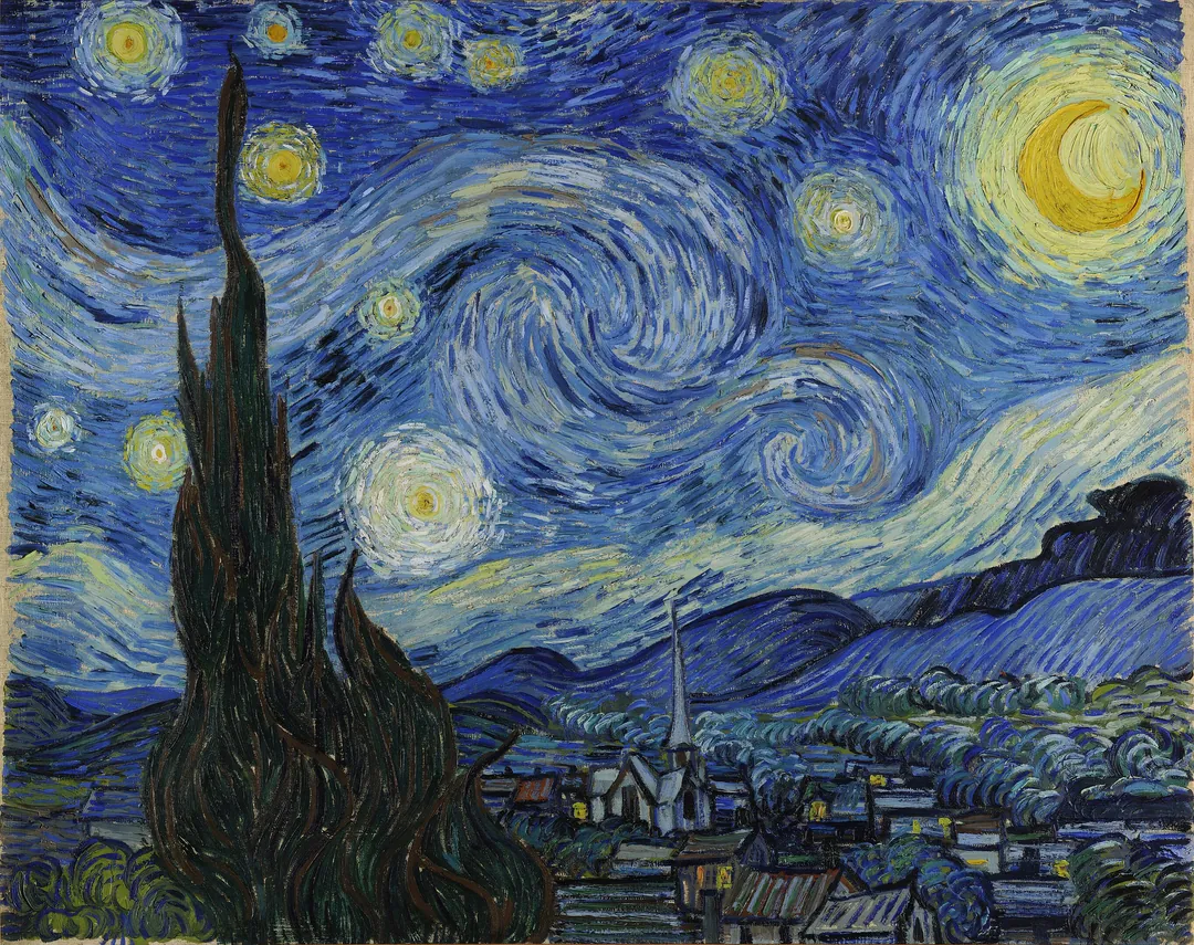 Yıldızlı Gece (1889), Vincent van Gogh, Tuval Üzerine Yağlı Boya, Museum of Modern Art - New York