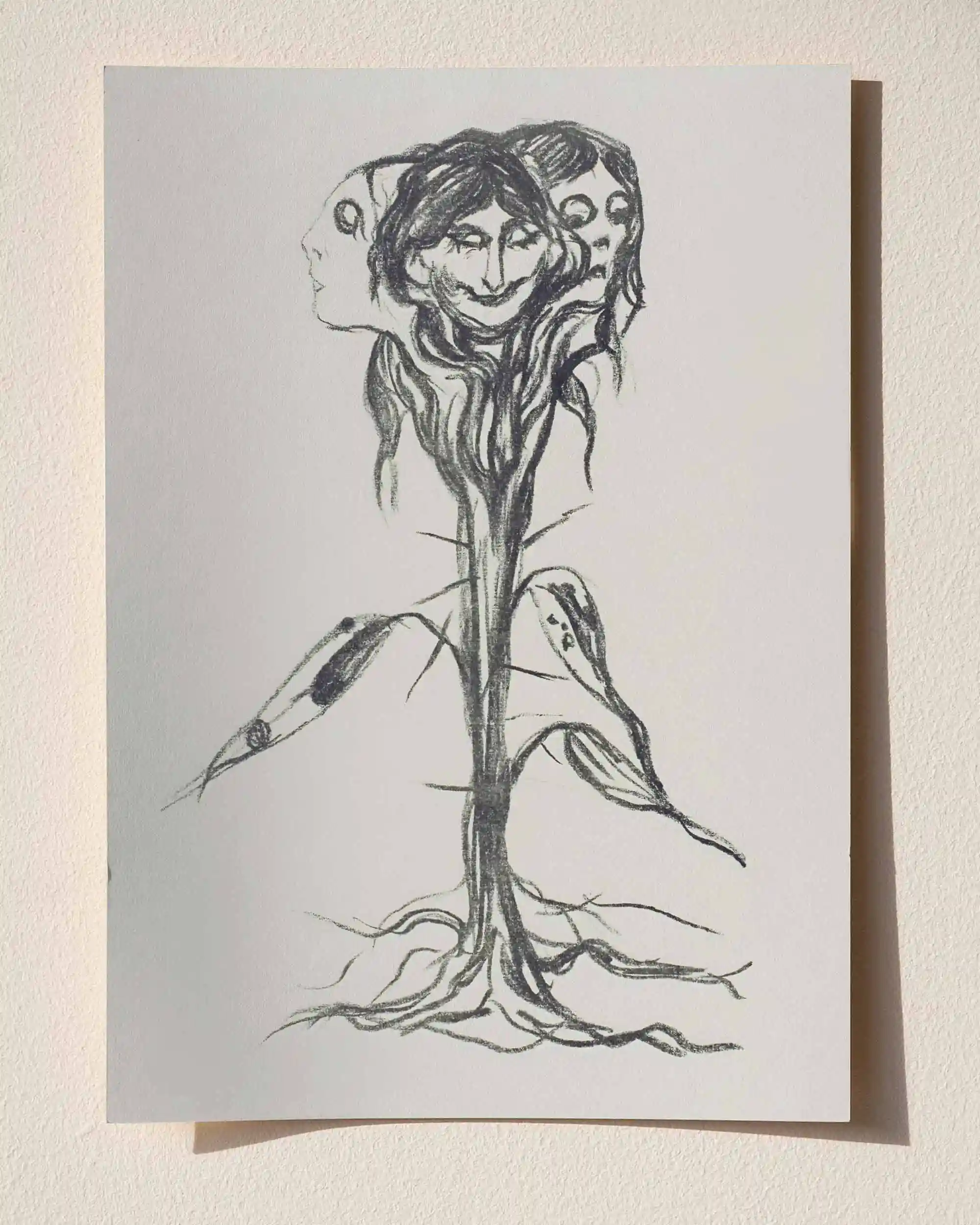 Edvard Munch - Vignette: Amaryllis (1908–09) Karakalem Eskiz Sanat Tarihi Poster