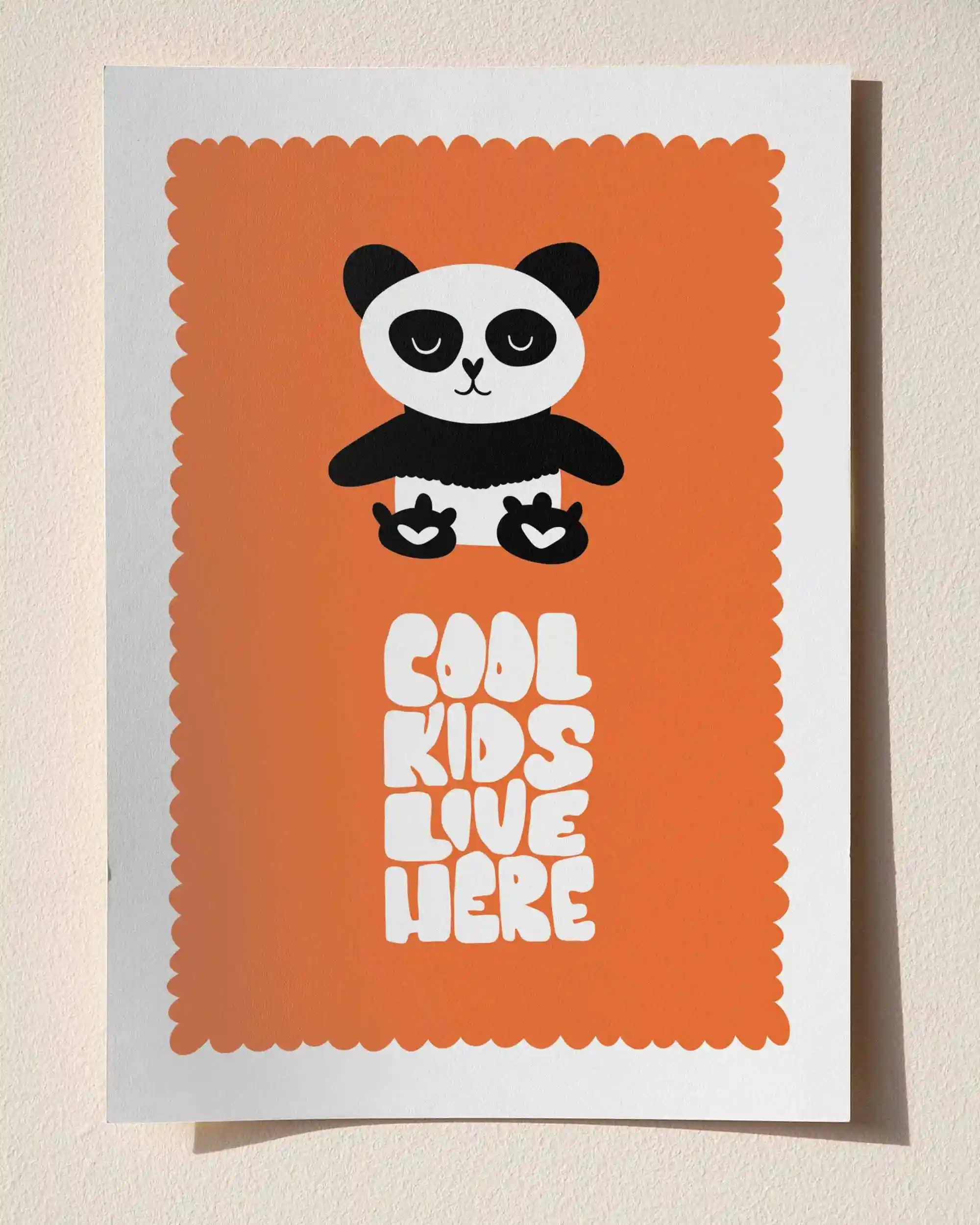 Havalı Çocuklar Bu Odada Yaşar - Renkli Cool Panda Çocuk Odası Poster