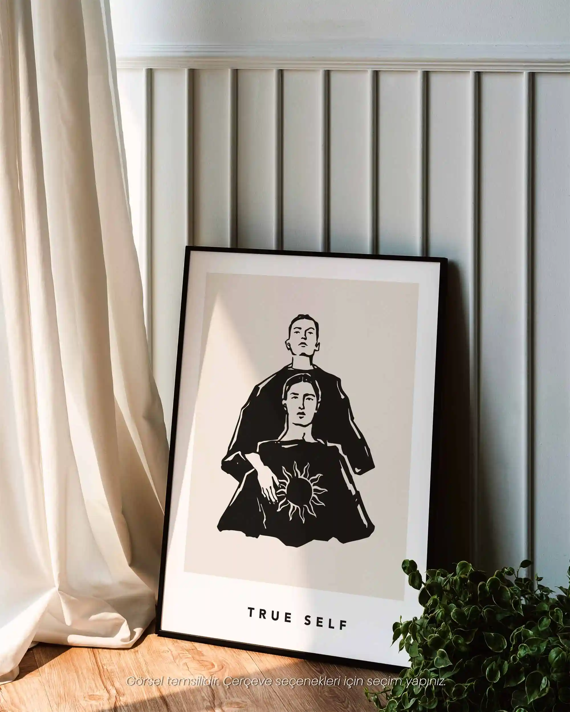 True Self - Minimal Çizim & Modern Sanat Poster