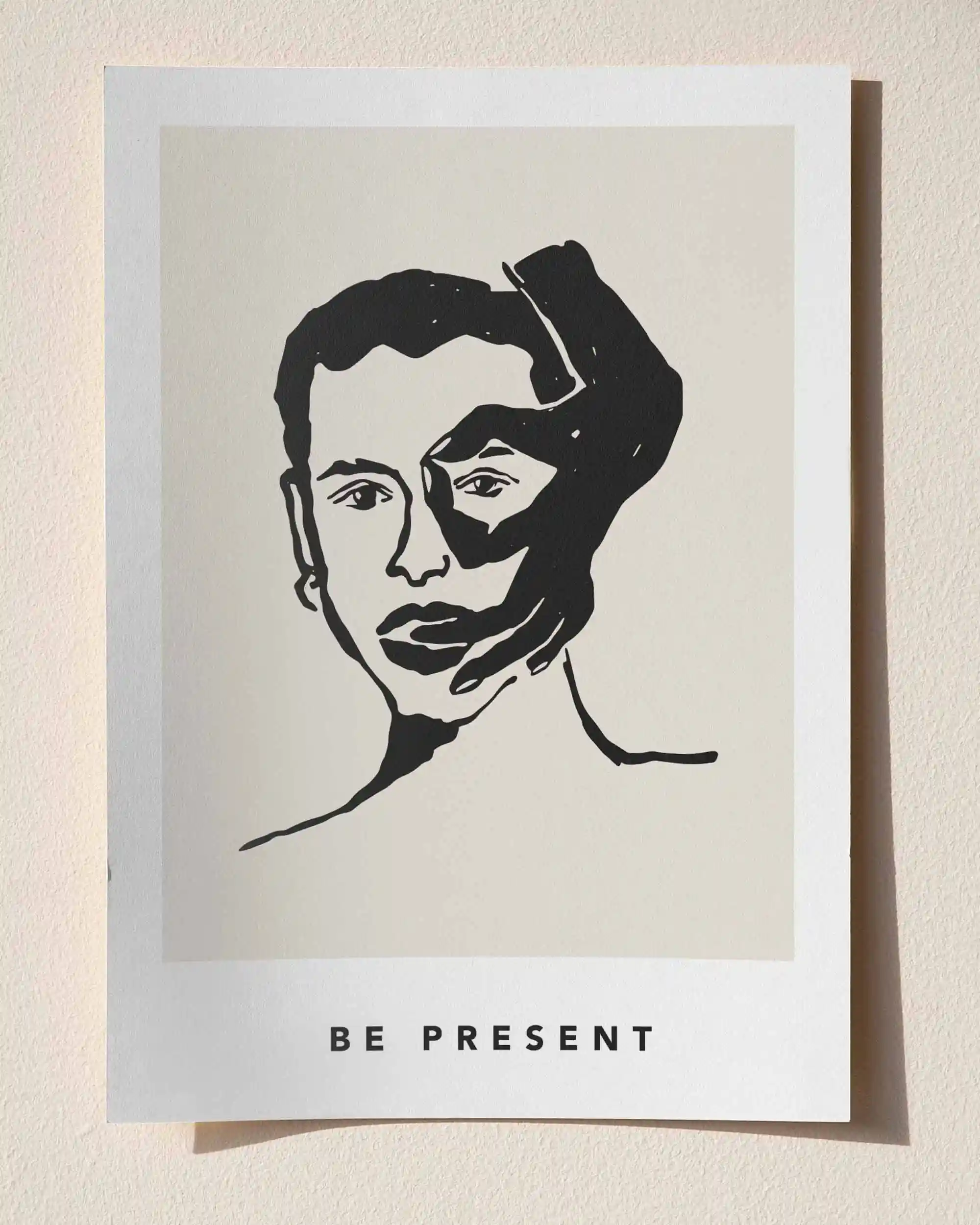 Be Present – Minimal Çizim & Modern Sanat Poster