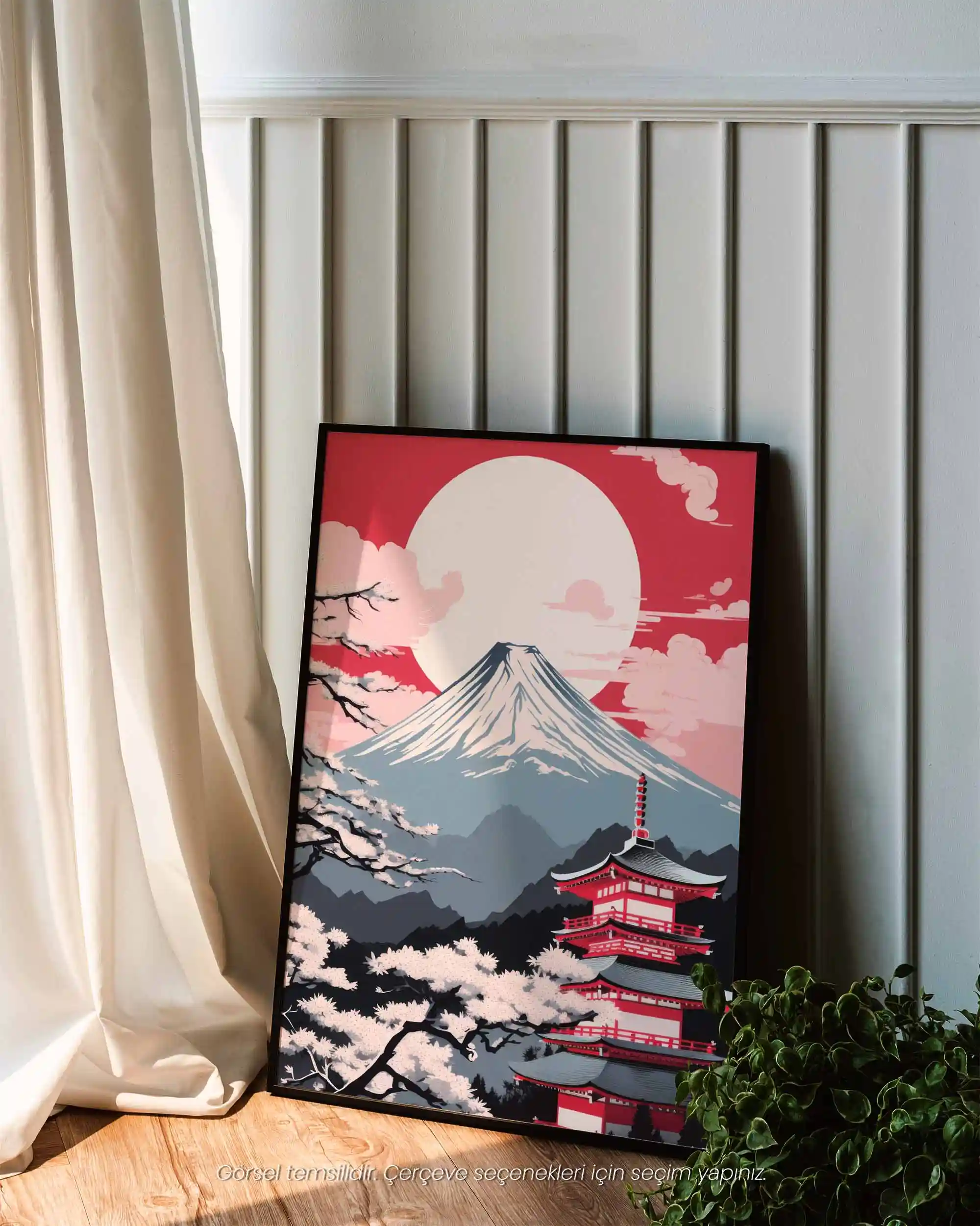 Fuji’de Sakura - Japon Estetik Modern Manzara Poster