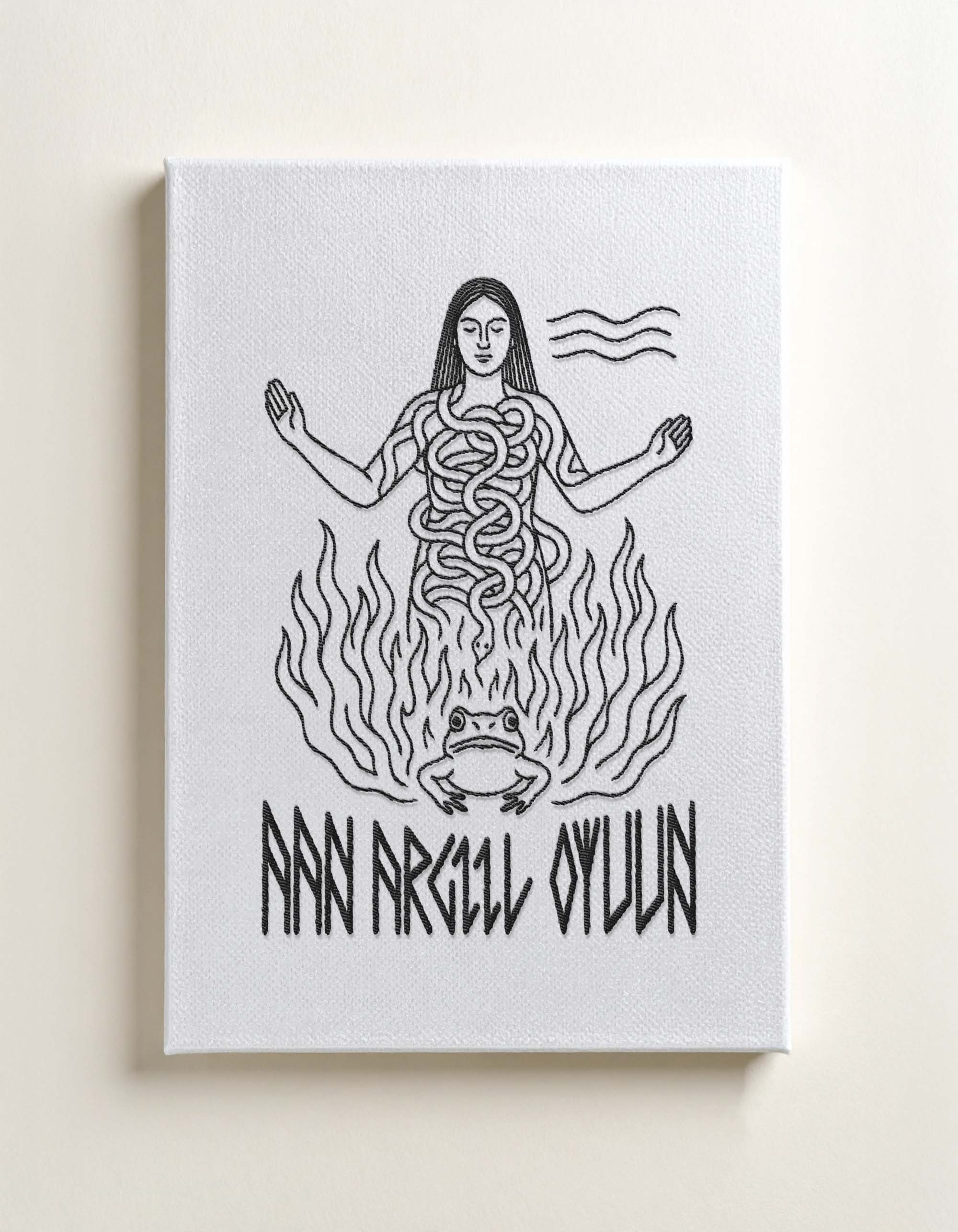 AAN ARGIIL OYUUN - Türk Mitolojisi Serisi Nakışlı Kanvas Tablo 21x30 cm