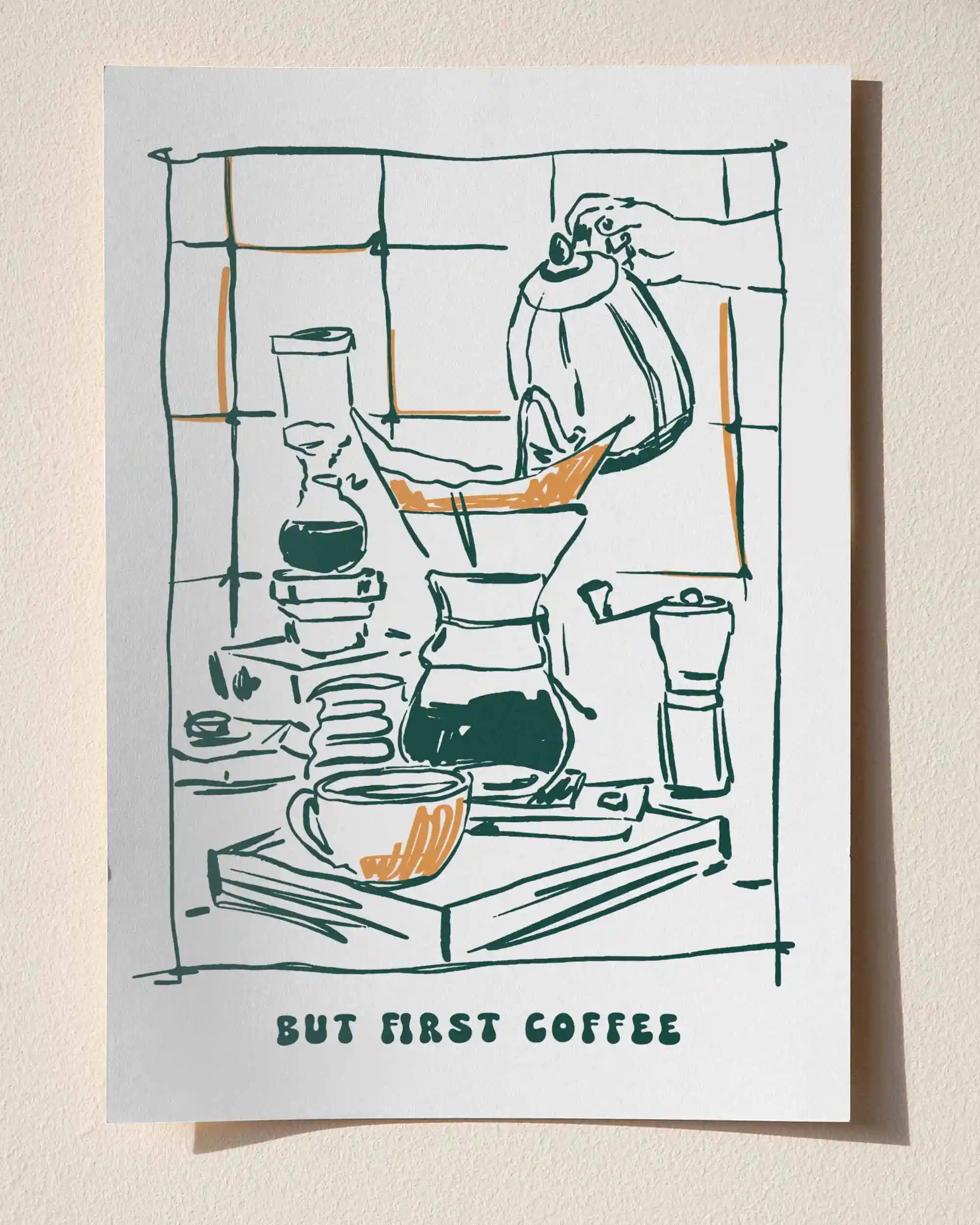 Coffee Makes Everything Better – Mutfak İçin V60 Kahve & Modern Poster