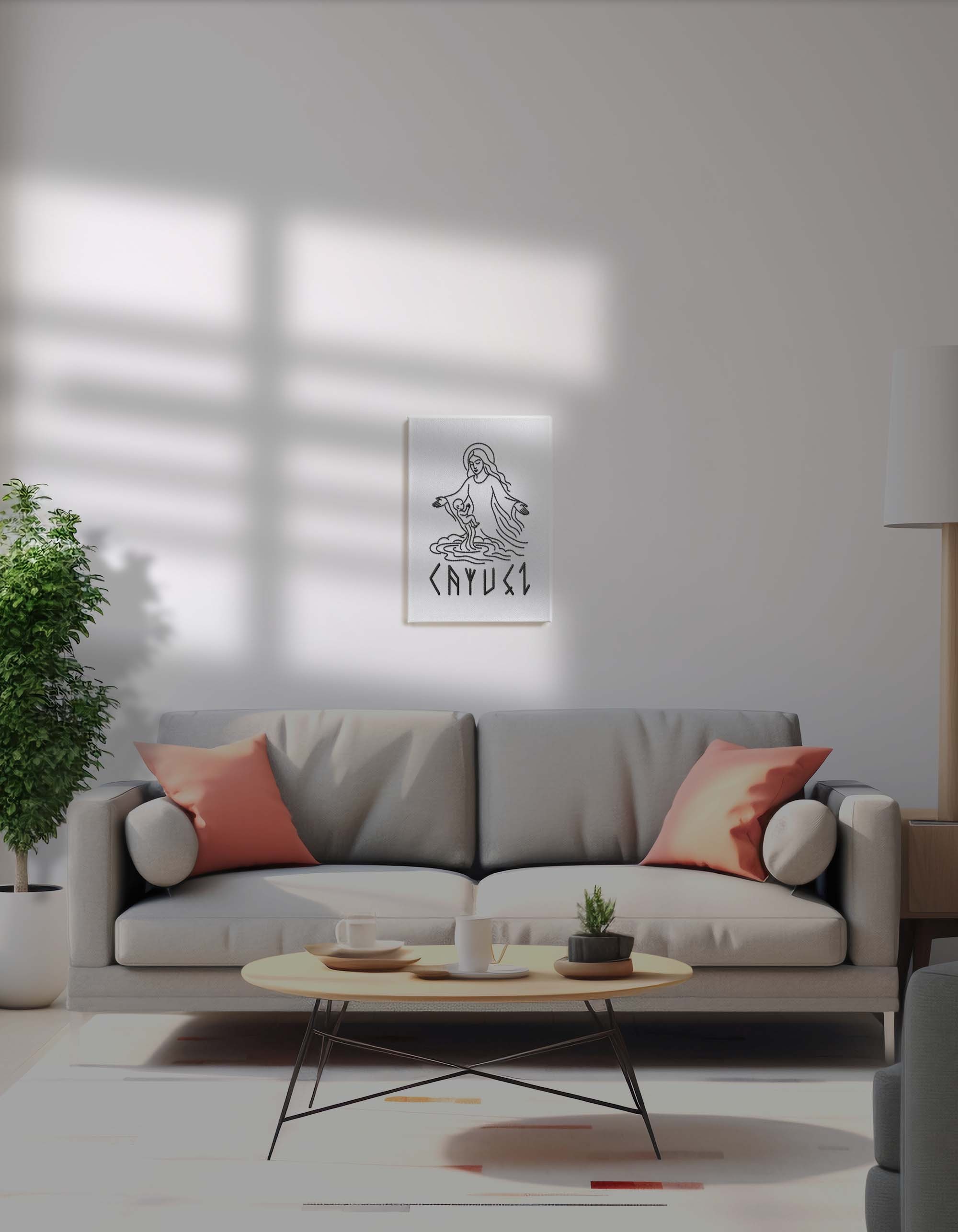 CAYUÇI - Türk Mitolojisi Serisi Nakışlı Kanvas Tablo 21x30 cm