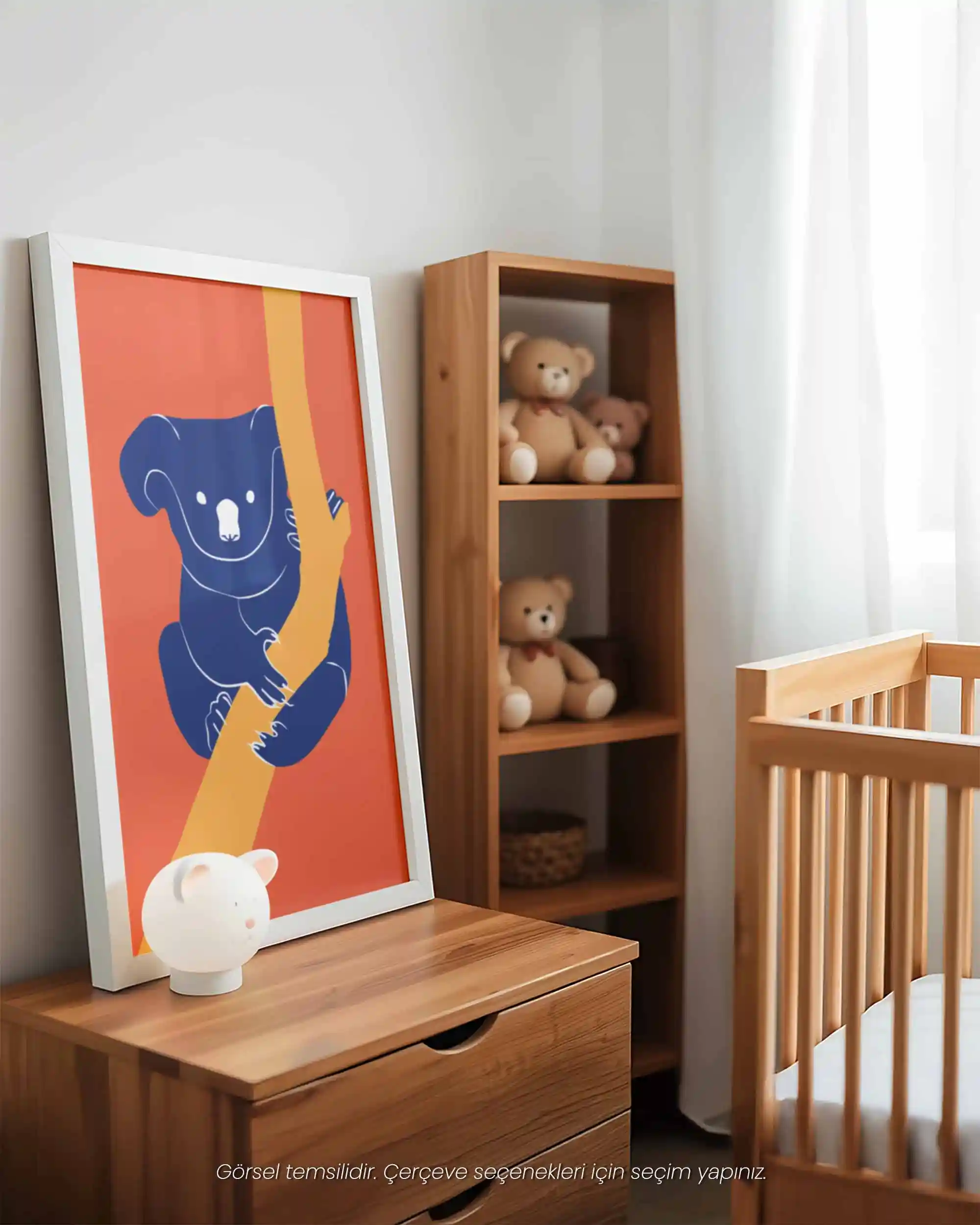 Koala - Minimal ve Renkli Çocuk Odası Poster