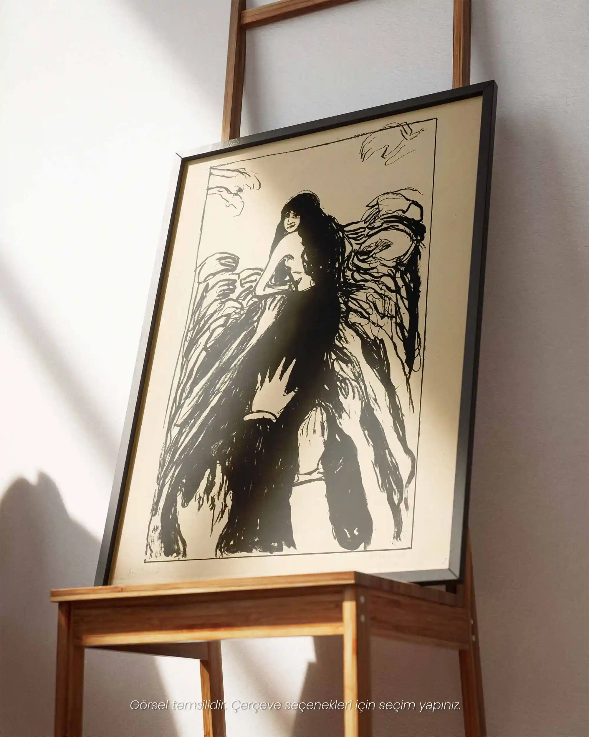 Edvard Munch - The Hands Litografi (1895) Eskiz Sanat Tarihi Poster