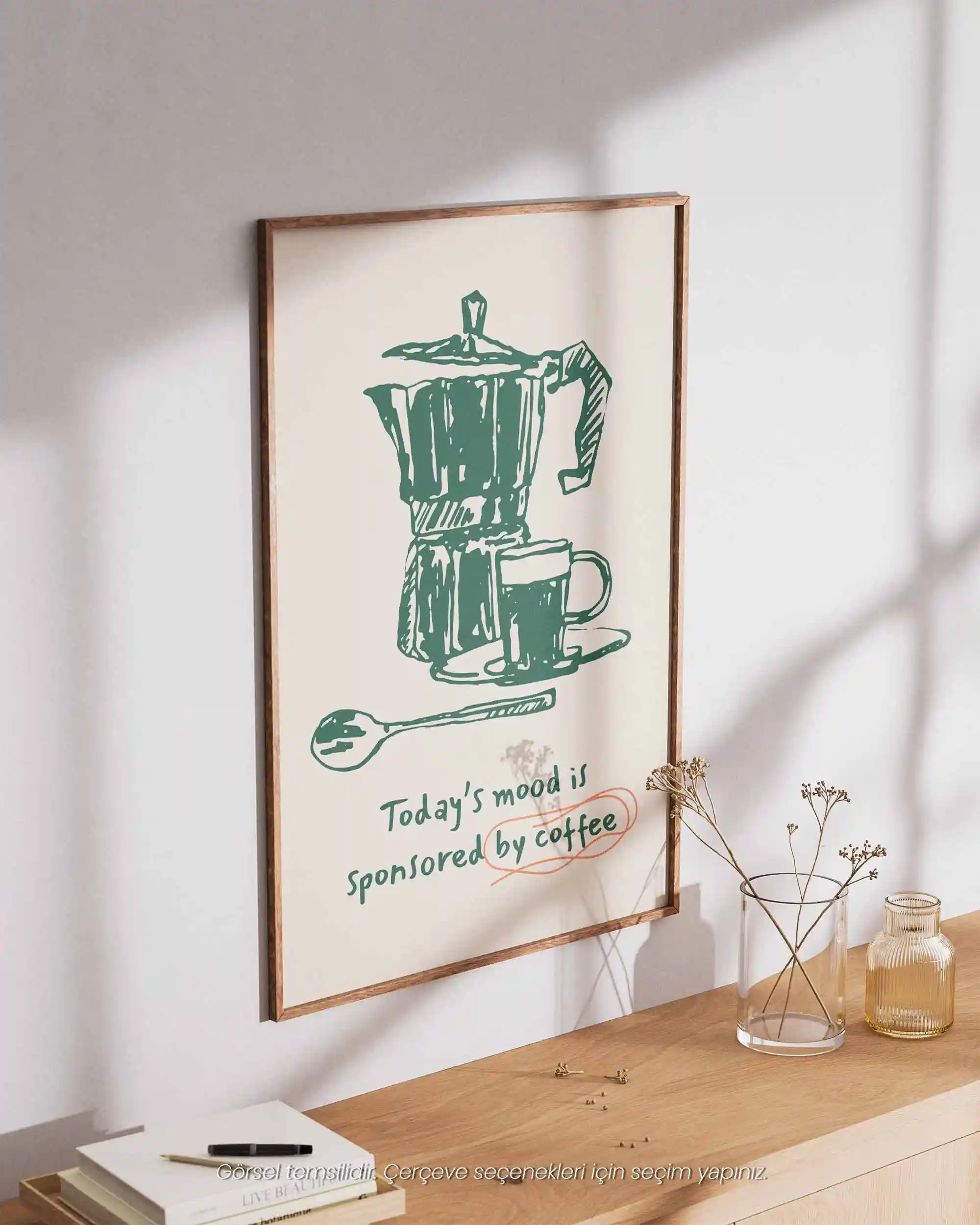 Today’s Mood Coffee - Mutfak İçin Minimal Moka Pot Poster