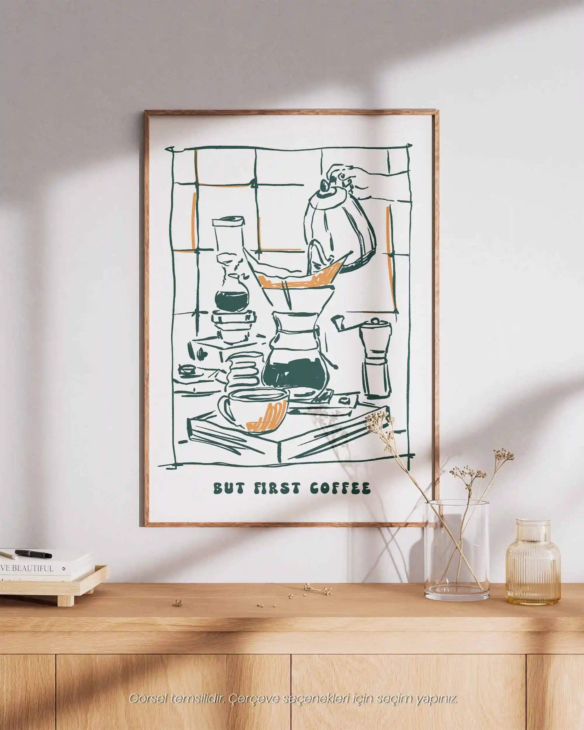 Coffee Makes Everything Better – Mutfak İçin V60 Kahve & Modern Poster
