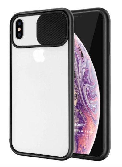  Apple iPhone Xs Max Sürgülü Kamera Korumalı Kılıf - Turkuaz