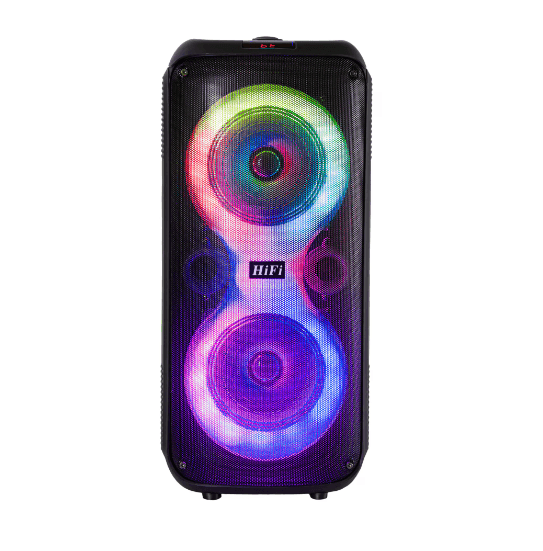 Süper Bass Büyük Boy Bluetooth Hoparlör Led Işıklı Çift Hoparlör Kablosuz Mikrofonlu Karaoke Speaker