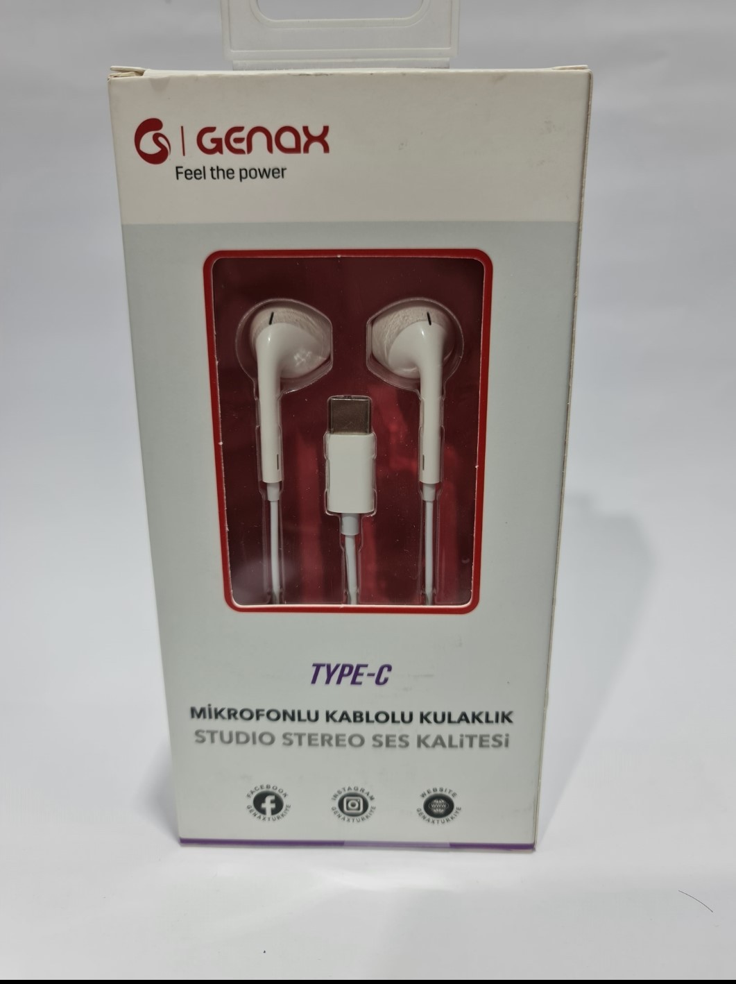 Genax Type C Girişli Kulaklık USB C Kulaklık Mikrofonlu Type-C Kulaklık