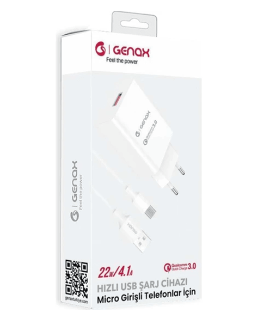 Genax GNX007 Mıcro USB Şarj Set 4.1A 22W