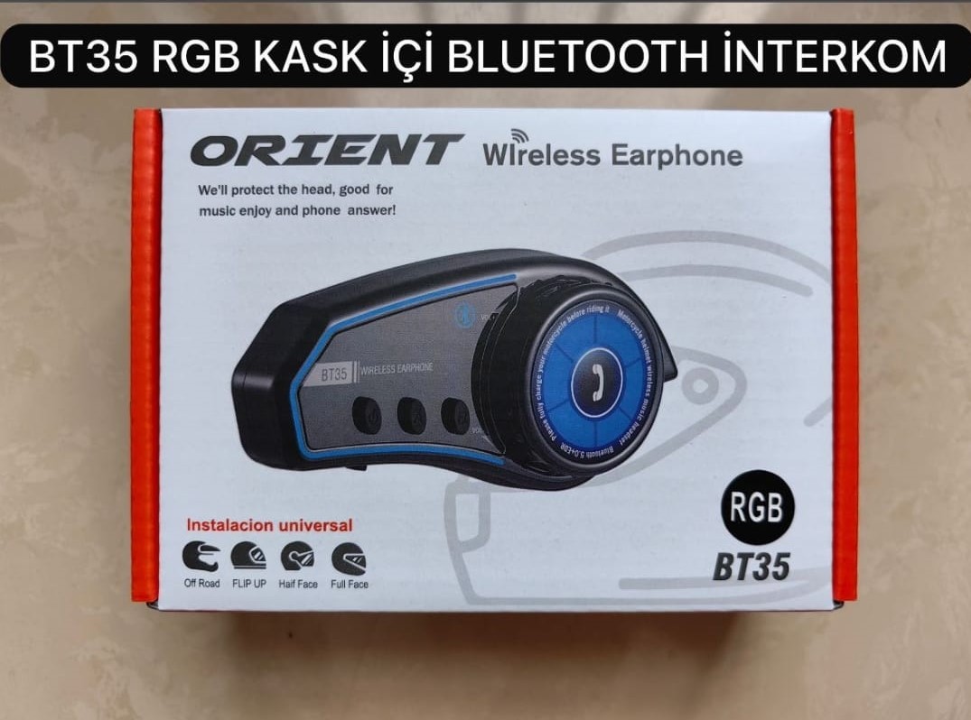 ORIENT BT35 Intercom Motor Kurye Kask Kulaklık Bluetooth Motosiklet Kulaklık Bluetooth