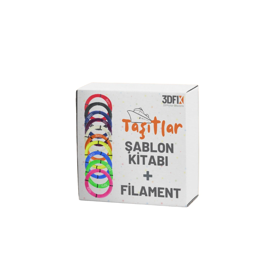 3DFIX 3D Kalem Taşıtlar Tema Seti - (3D Kalemsiz)