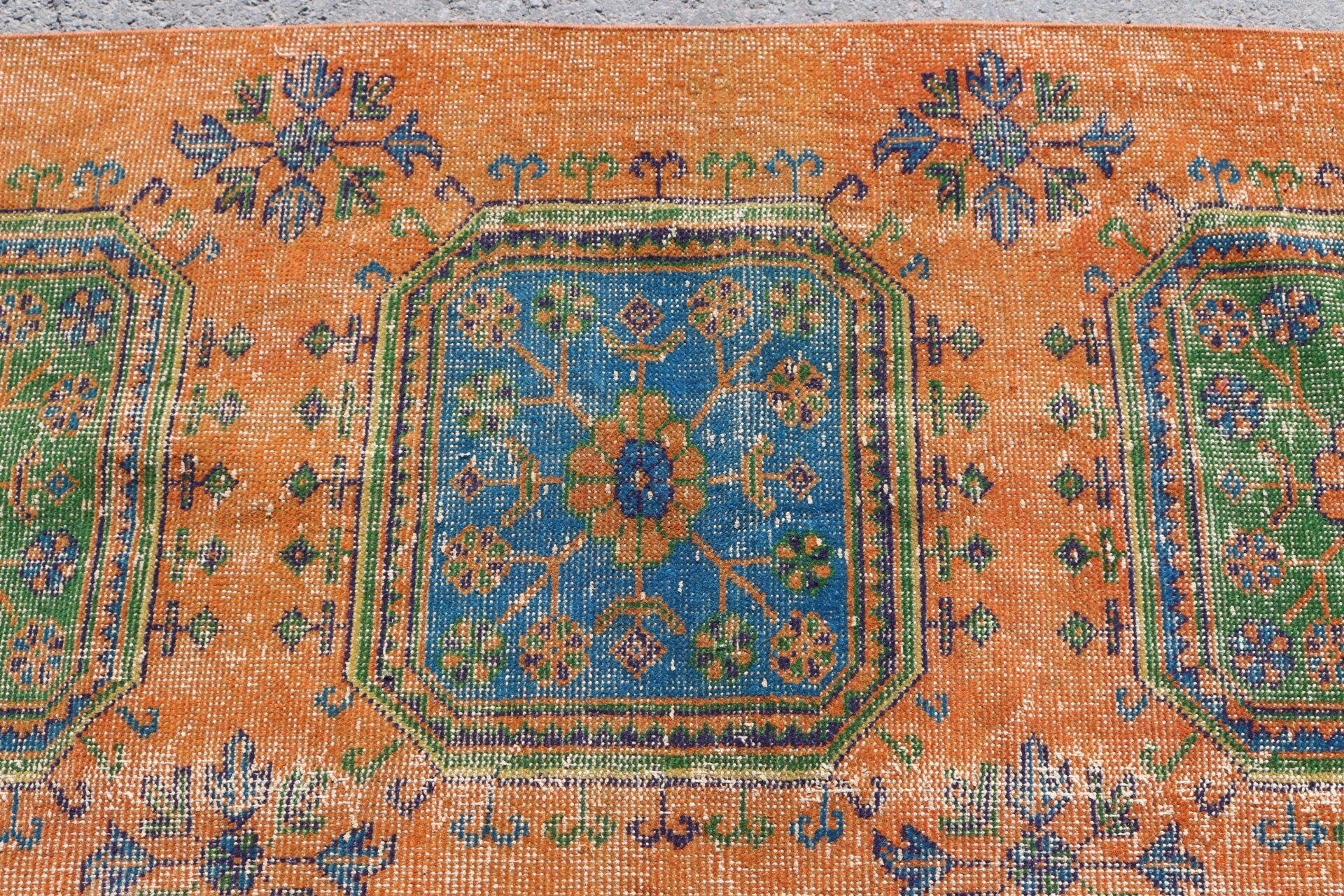 Orange  2.7x10.2 ft Runner Rugs, Turkish Rugs, Stair Rugs, Handmade Rug, Oriental Rug, Kitchen Rugs, Vintage Rug, Moroccan Rug