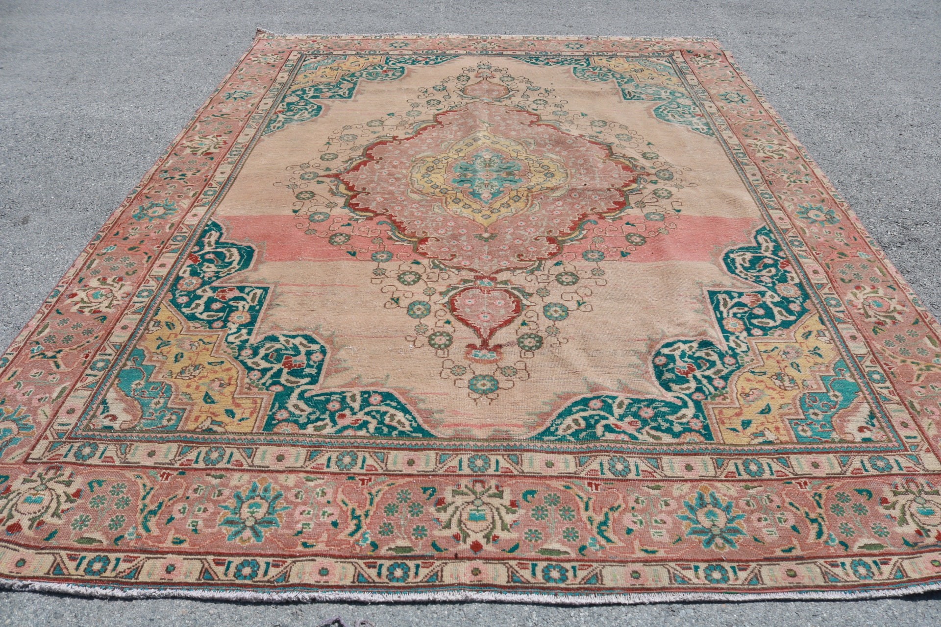 Yemek odası Halı, 273x363 cm Büyük Halı, Salon Halı, Uşak Halı, Nostaljik Halı, Oturma odası Halı, Turuncu Mutfak Halı, Oturma odası Halı