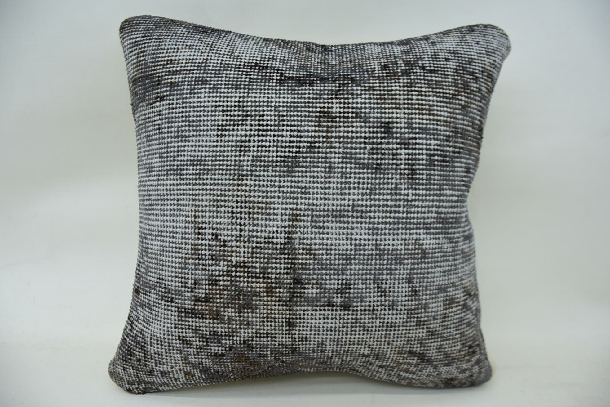 Wool Kilim Pillow Cushion Cover, 16"x16" Blue Pillow Cover, Vintage Kilim Pillow, Cozy Throw Cushion Case, Boho Pillow, Pillow for Couch