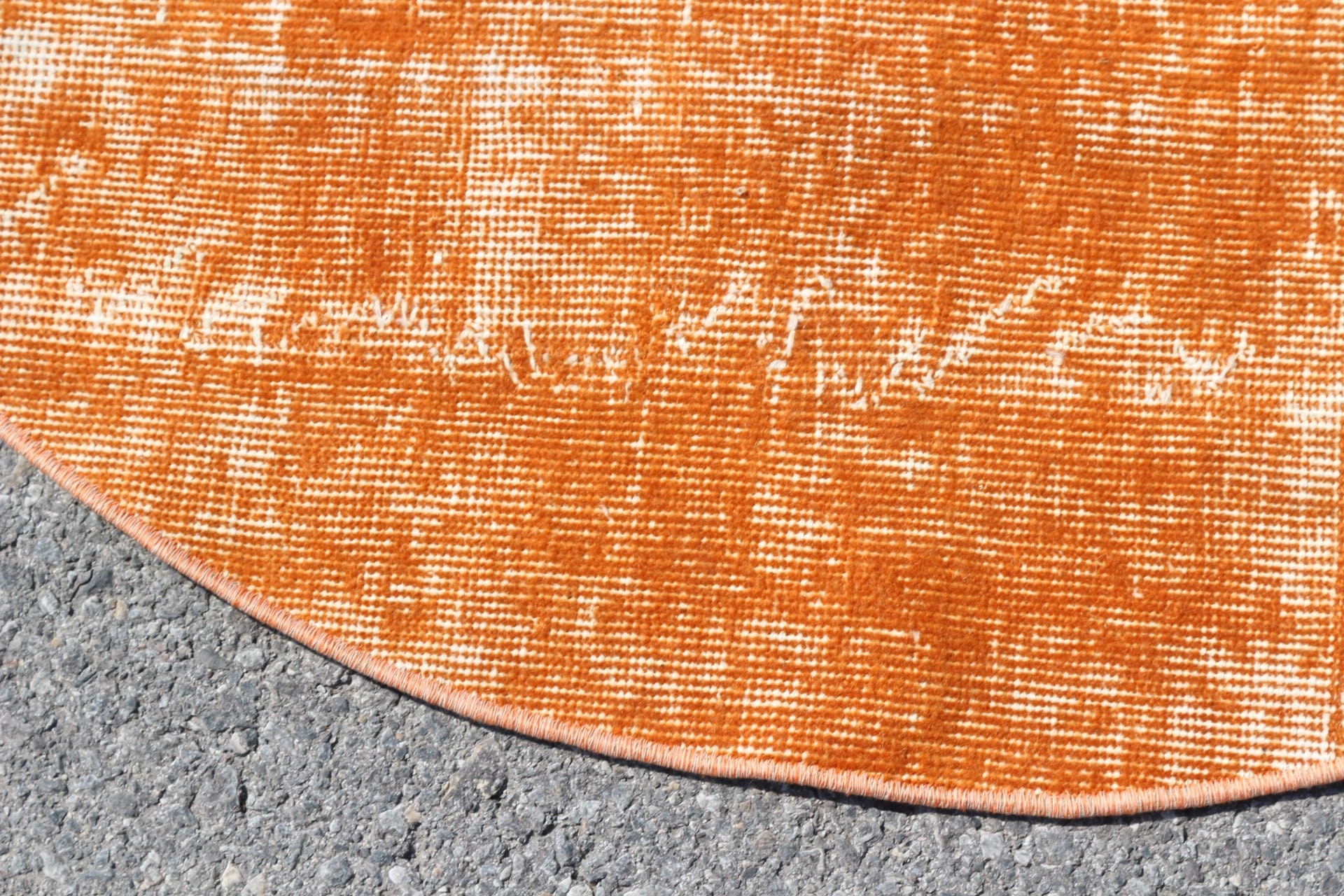 Orange Wool Rug, Handmade Rug, Bathroom Rugs, Home Decor Rug, 3.6x3.5 ft Small Rug, Vintage Rugs, Wool Rug, Turkish Rugs, Rugs for Door Mat