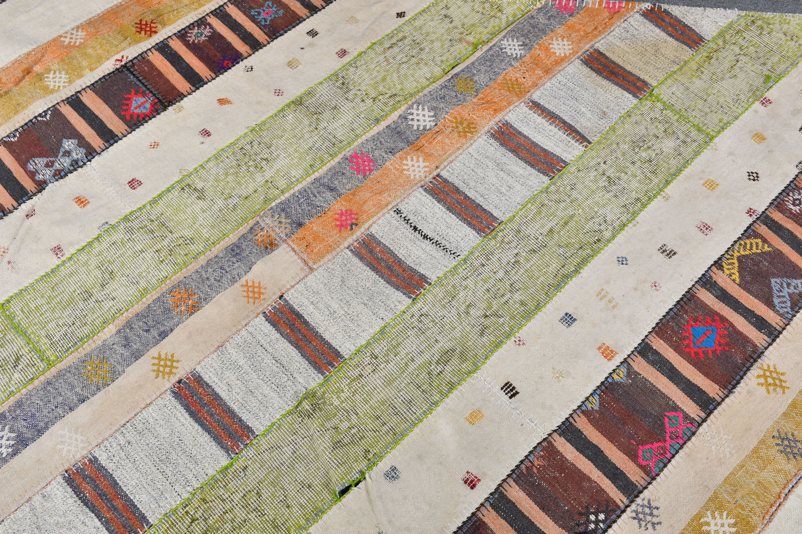Moroccan Rug, Turkish Rugs, Dining Room Rugs, 3.9x8.2 ft Area Rug, Oriental Rugs, White Oriental Rug, Custom Rug, Vintage Rugs, Bedroom Rug