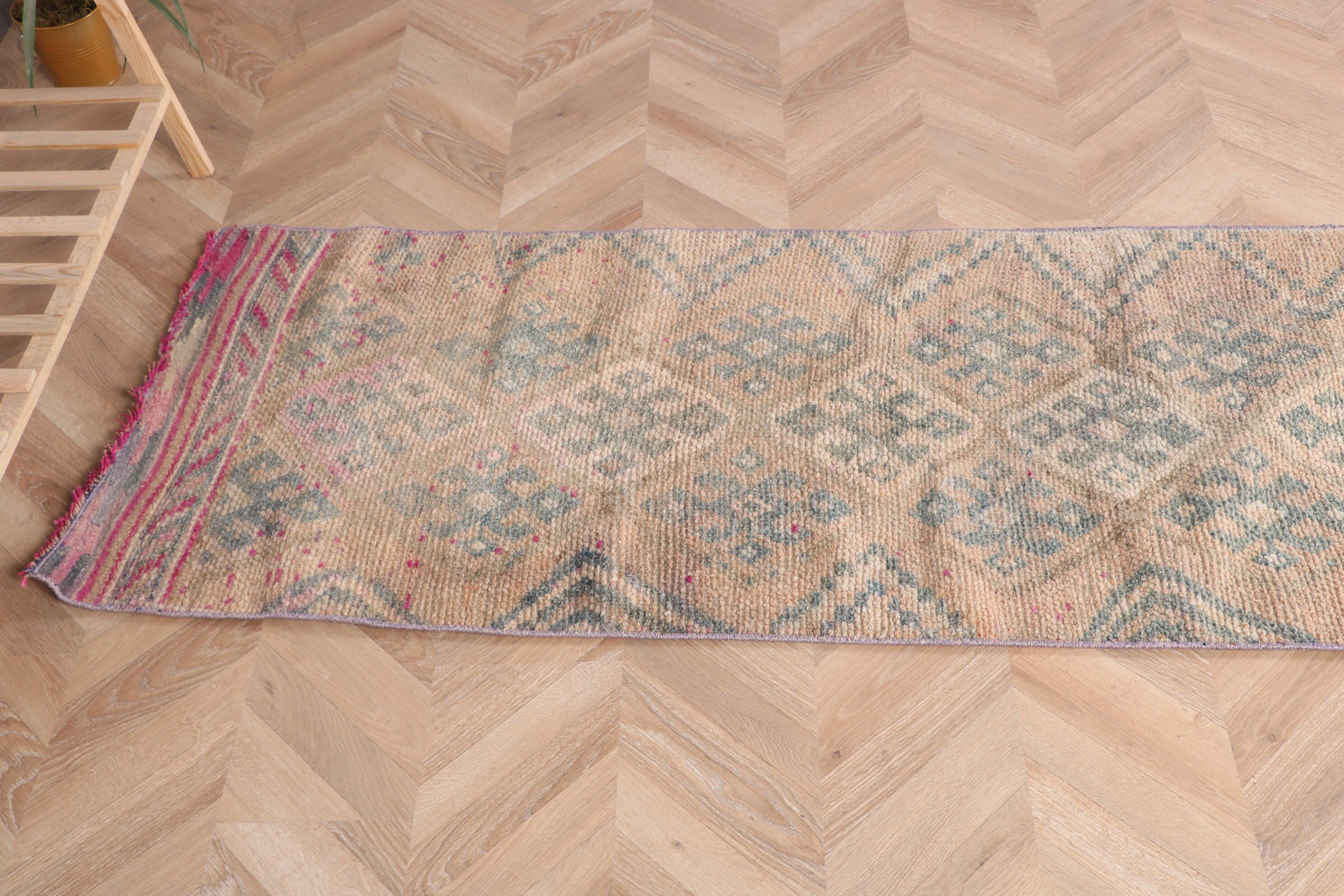 Türk Halıları, Vintage Yolluk Halıları, 2x11.7 ft Yolluk Halıları, Anadolu Halısı, Uzun Yolluk Halısı, Yatak Odası Halısı, Vintage Halılar, Mavi Nötr Halılar