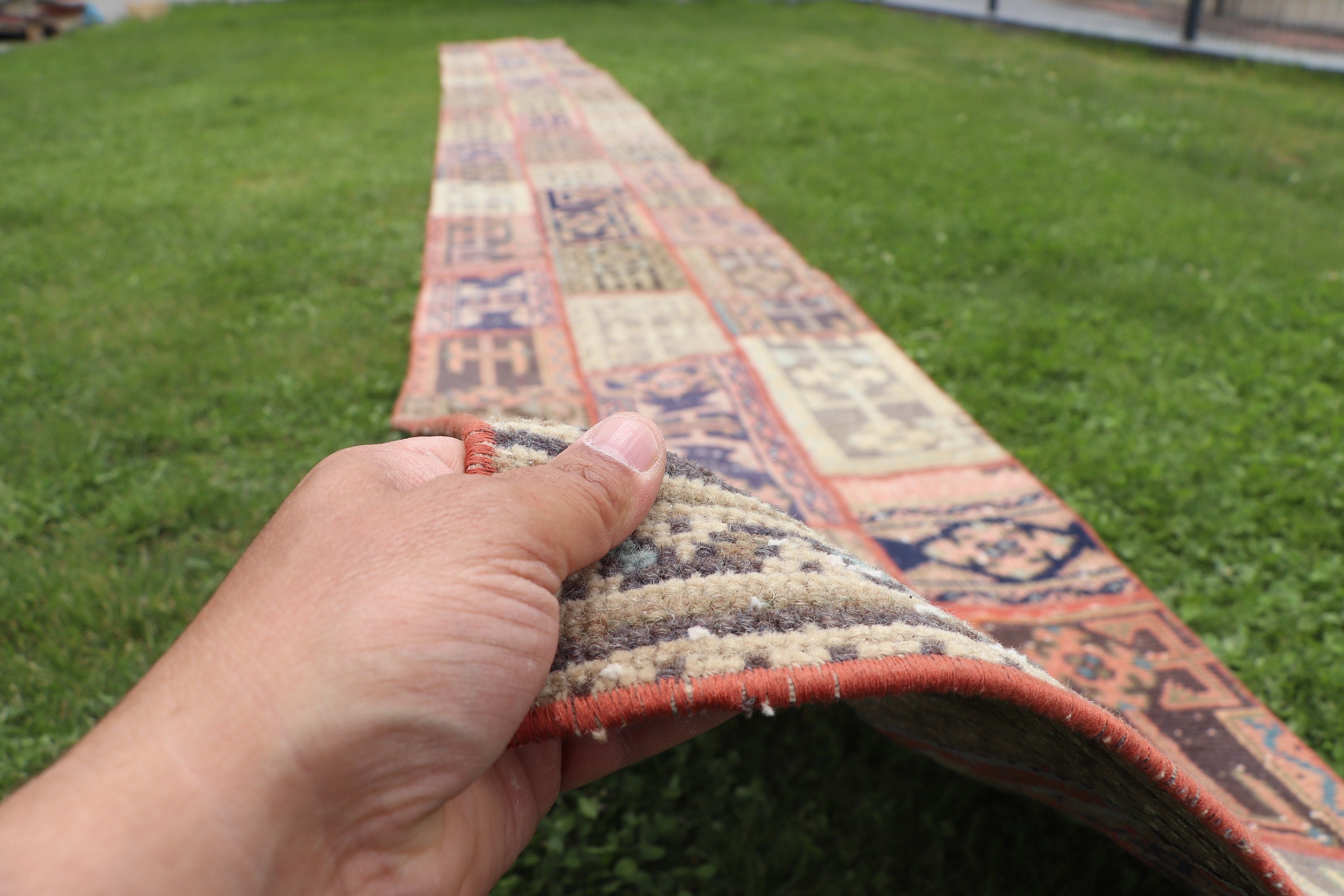 Mutfak Halısı, Modern Halı, Vintage Halılar, Mavi Oushak Halı, Merdiven Halıları, Türk Halıları, Merdiven Halıları, Koridor Halısı, 2,4x22,2 ft Yolluk Halıları