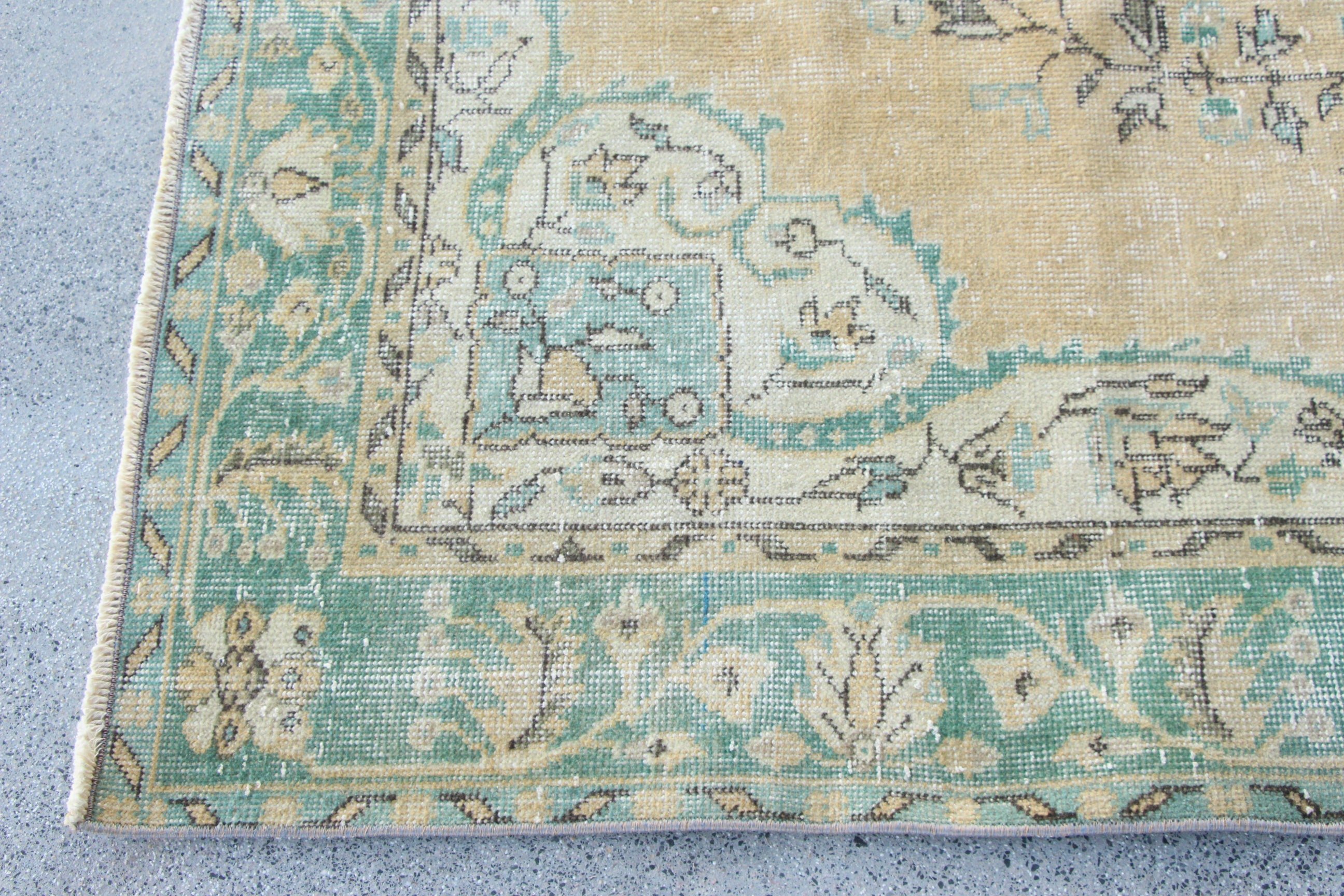 Vintage Rugs, Oriental Rug, Neutral Rug, Large Boho Rugs, Orange Geometric Rug, Ethnic Rug, 5.6x9.8 ft Large Rug, Salon Rugs, Turkish Rugs