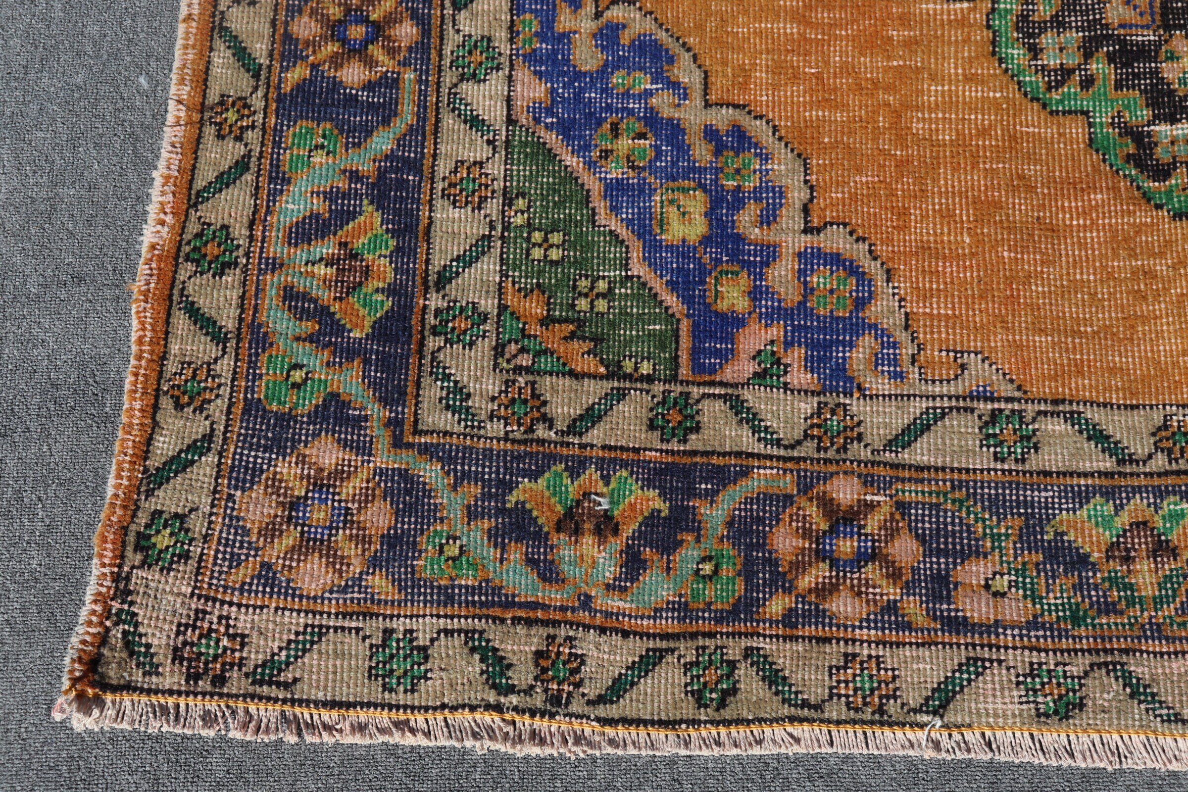 Moroccan Rug, Vintage Rugs, Boho Rug, 4.9x13.3 ft Runner Rug, Rugs for Stair, Hallway Rug, Orange Oushak Rugs, Anatolian Rugs, Turkish Rugs