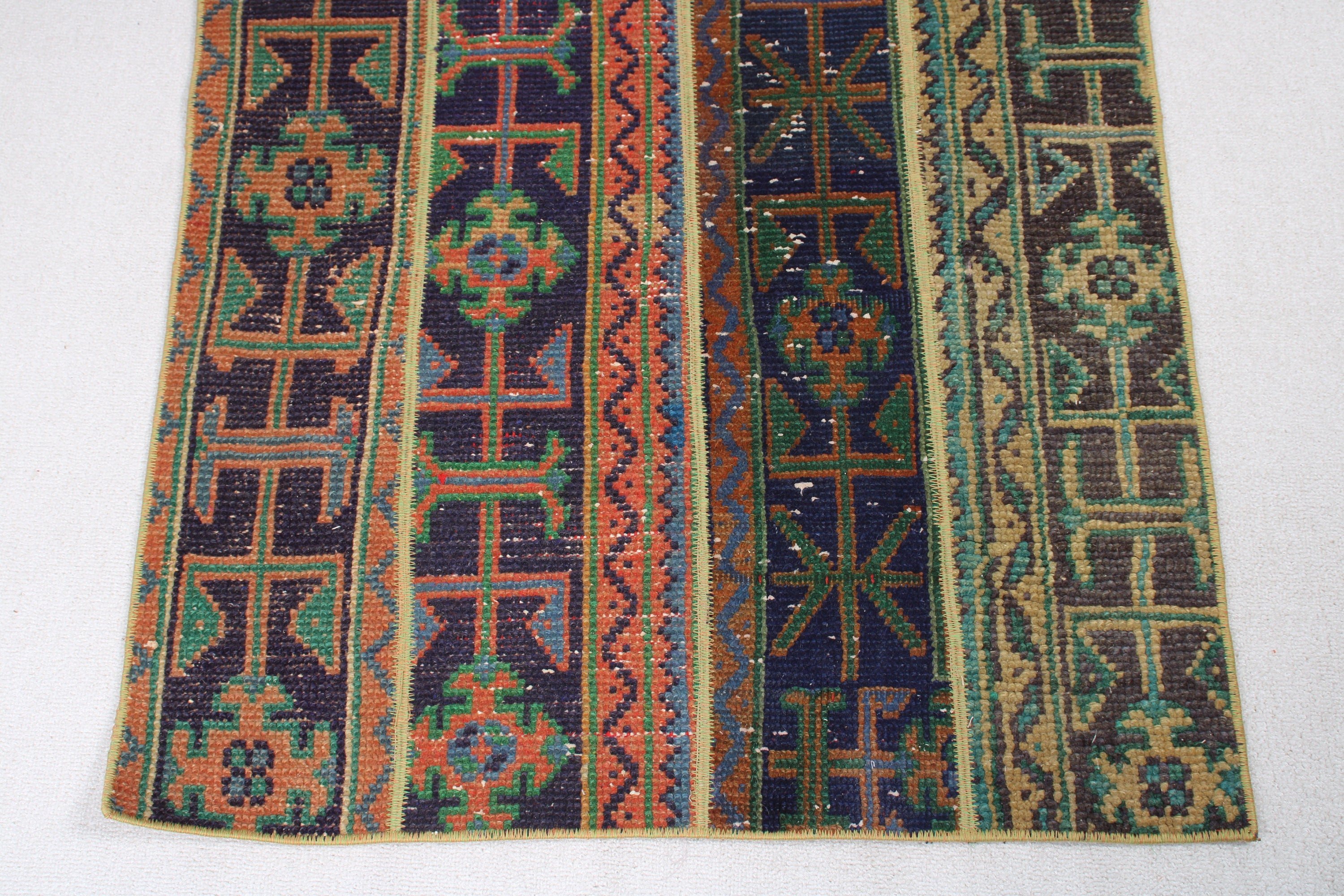 Vintage Halılar, Yatak Odası Halıları, Türk Halısı, 2,6x5,9 ft Vurgulu Halılar, Mutfak Halıları, Vintage Vurgulu Halı, Fas Halısı, Mavi El Dokuma Halılar